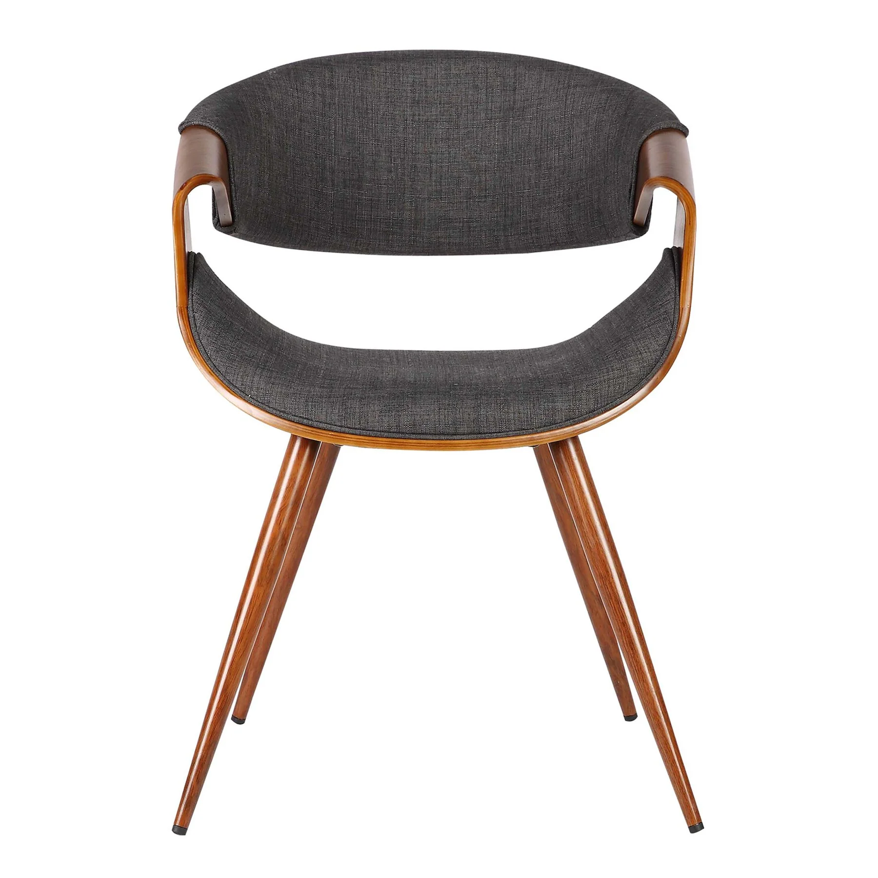 Butterfly Mid-Century Dining Chair in Walnut Finish and Charcoal Fabric - Image 2