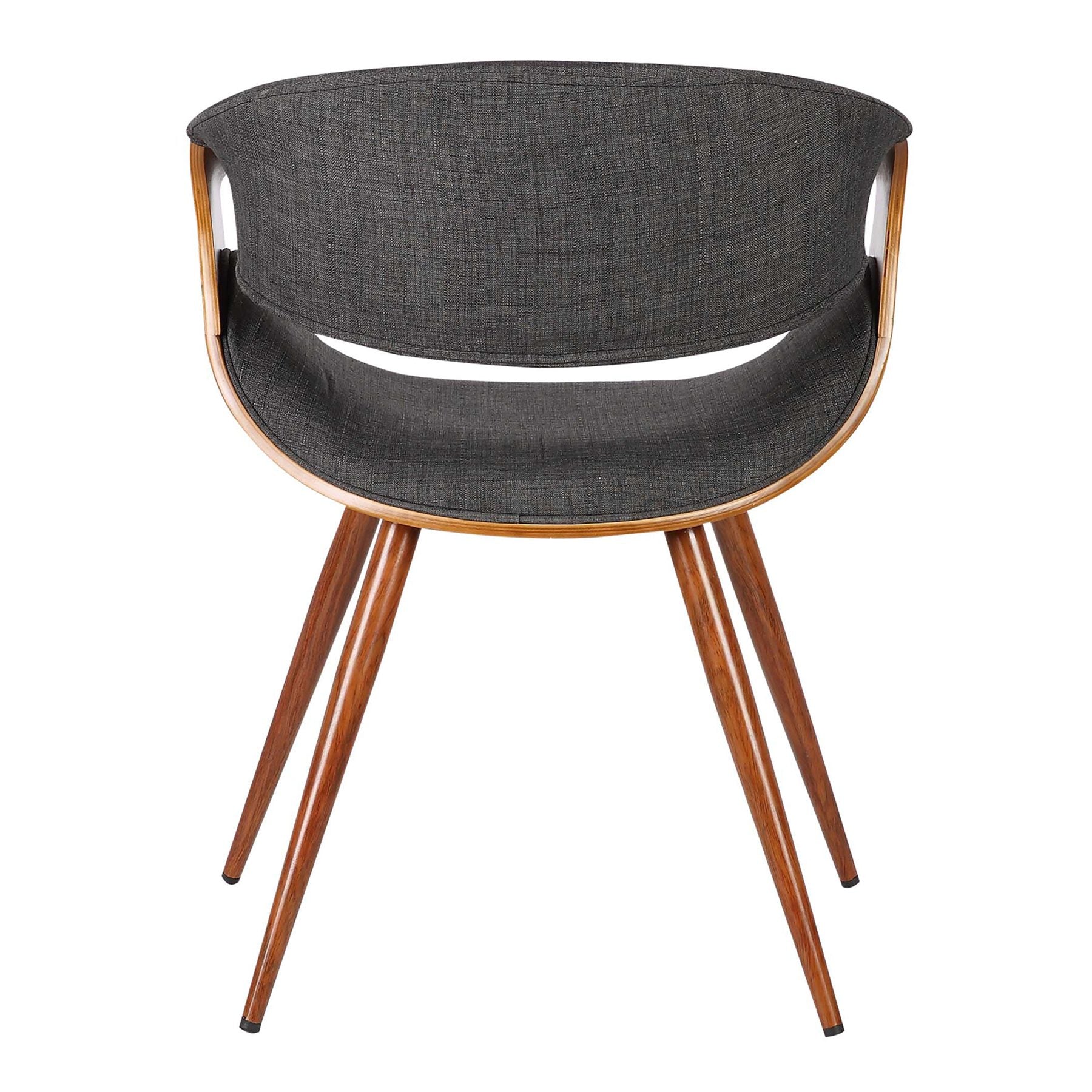 Butterfly Mid-Century Dining Chair in Walnut Finish and Charcoal Fabric - Image 4