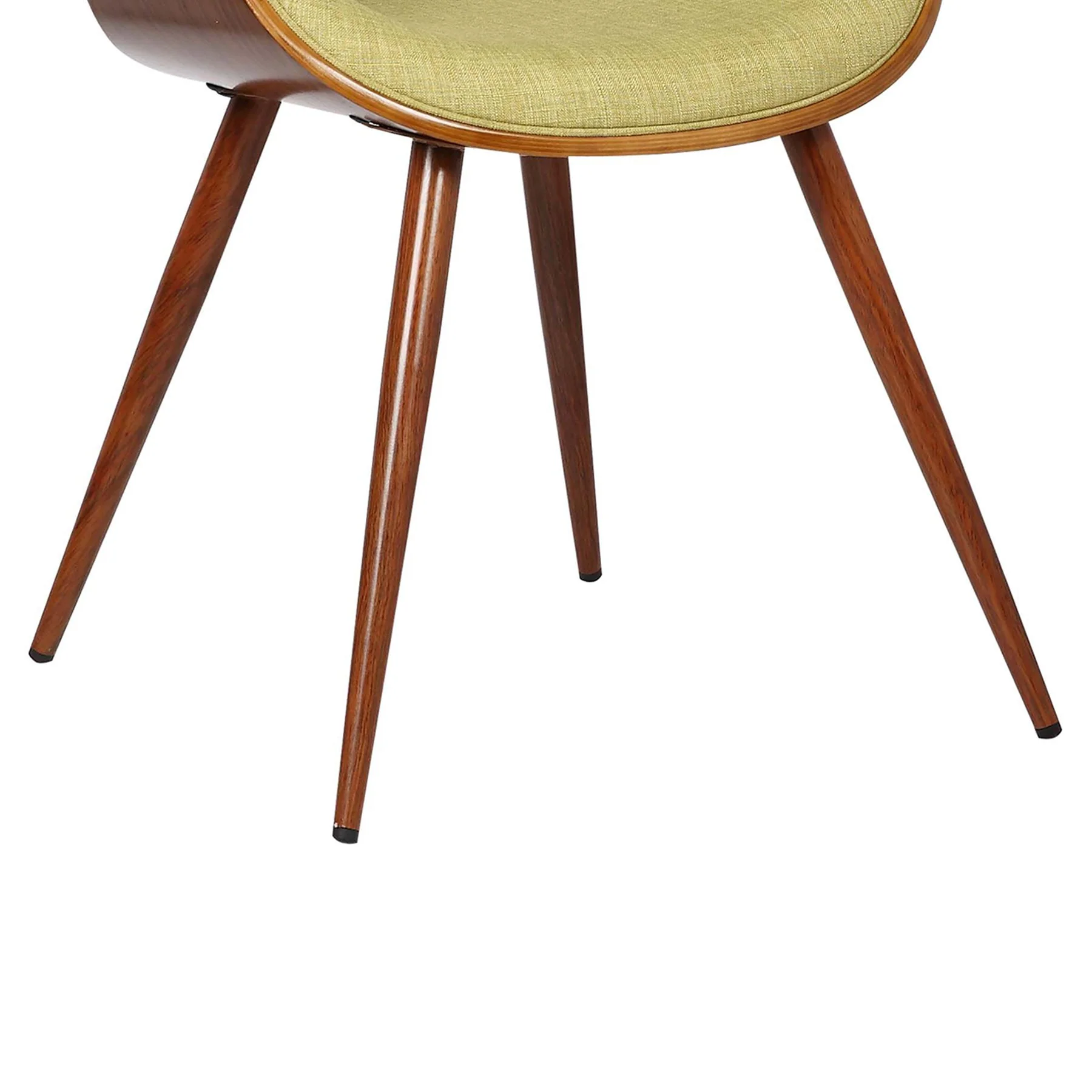 Butterfly Mid-Century Dining Chair in Walnut Finish and Green Fabric - Image 7