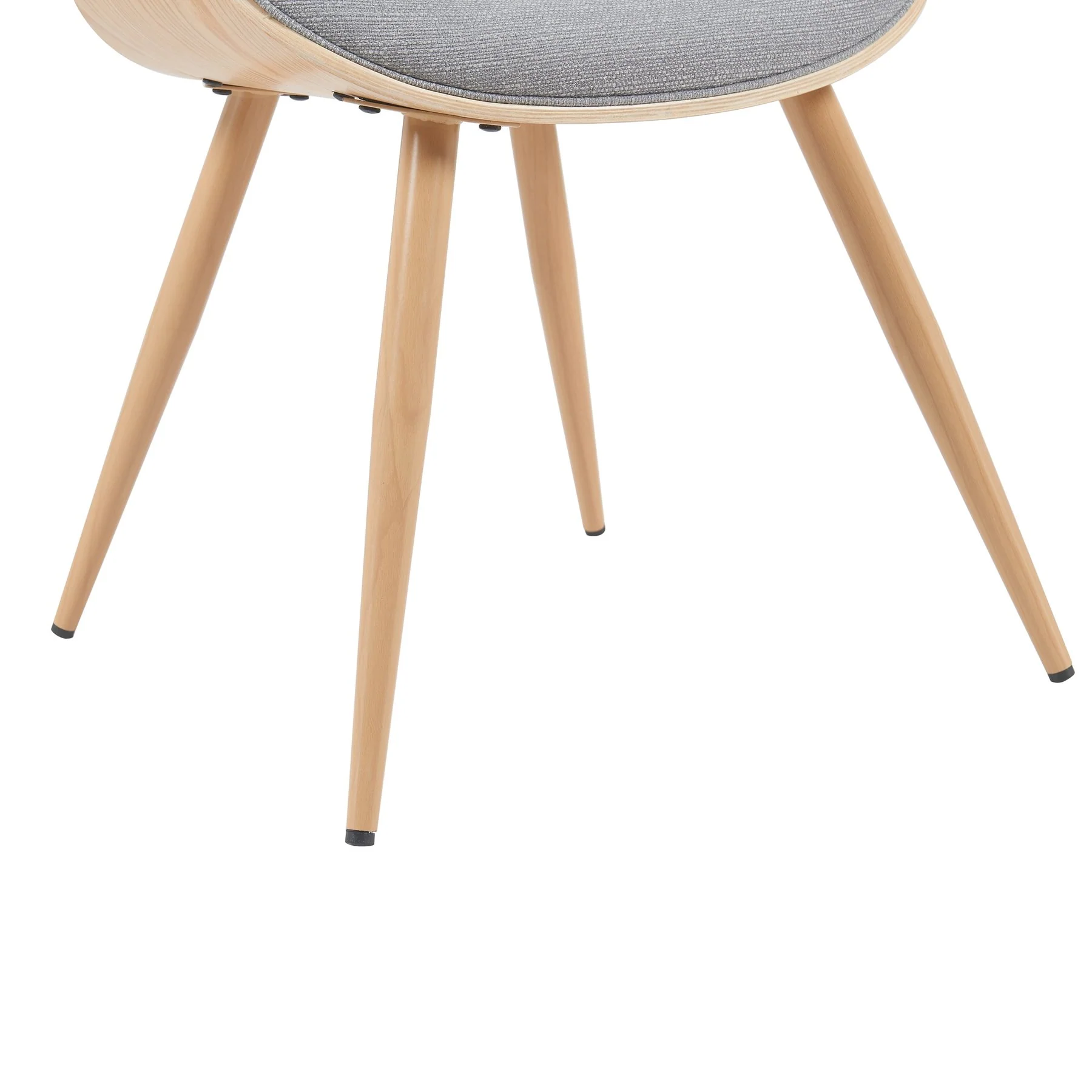 Butterfly Mid-Century Upholstered Dining Chair in Grey and Patterned Oak Finish - Image 6