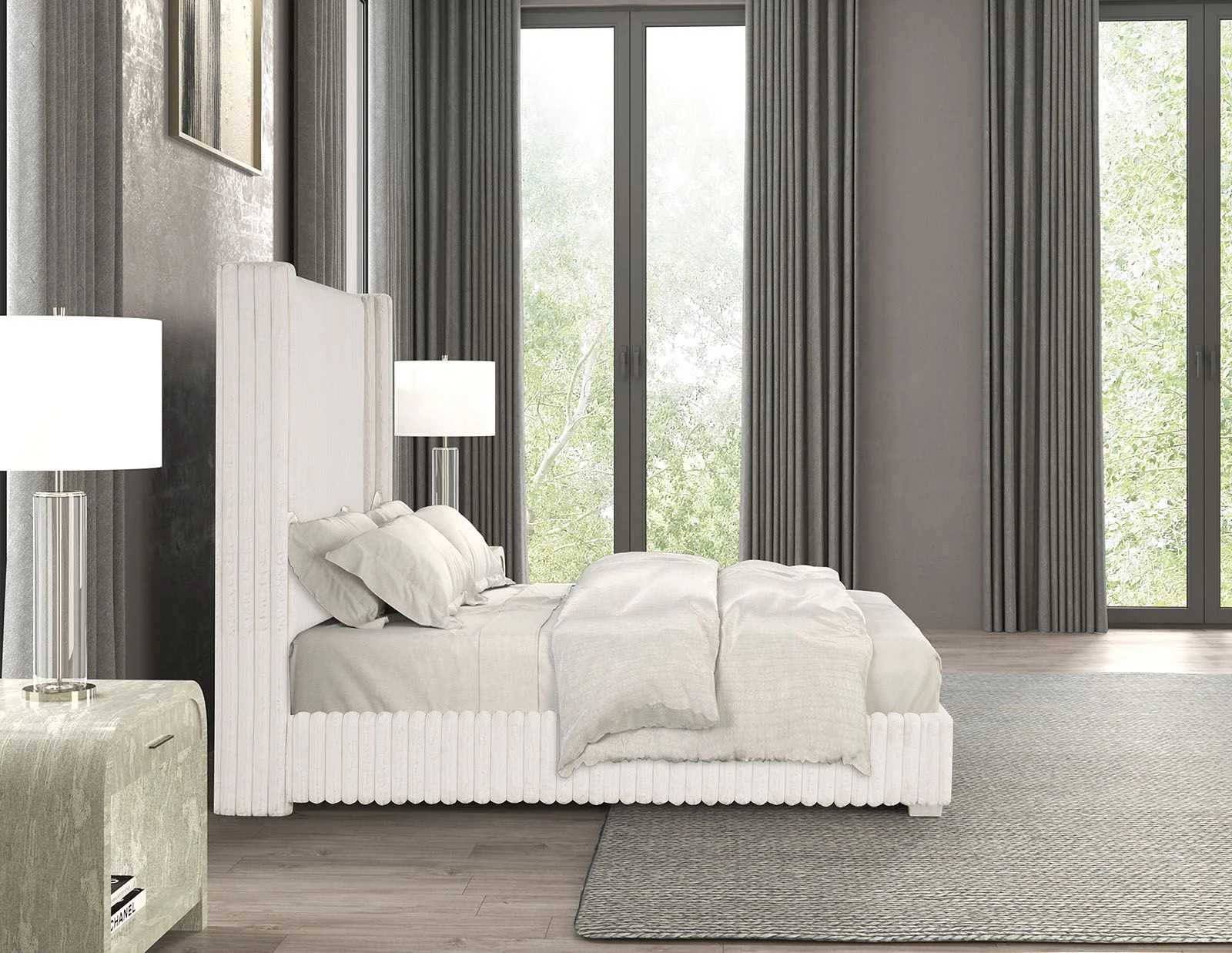 Cadwell Twin Bed, White - Image 3