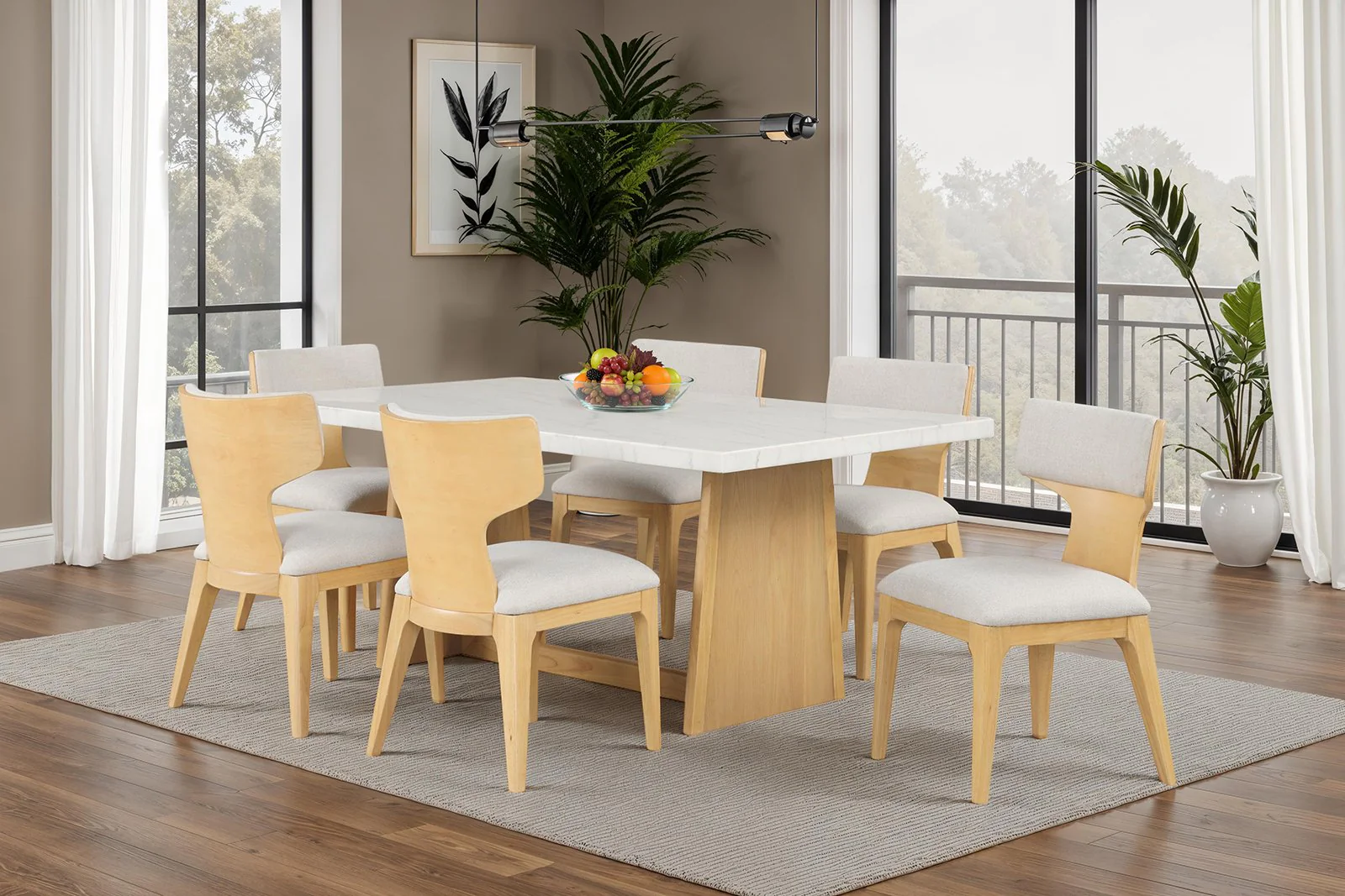 Caerwys Side Chair (2/CTN), Natural - Image 2