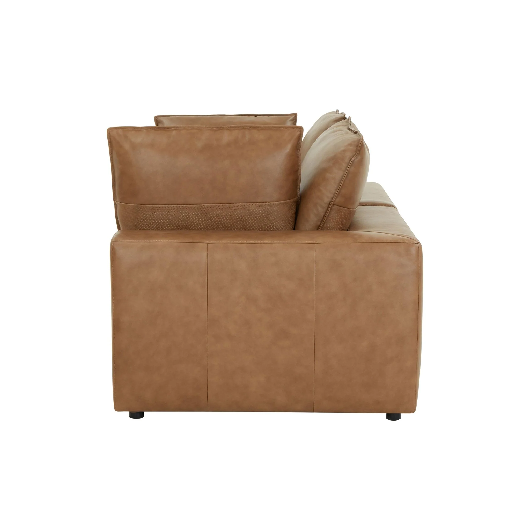 Cali Brown Leather Modular Loveseat - Image 4