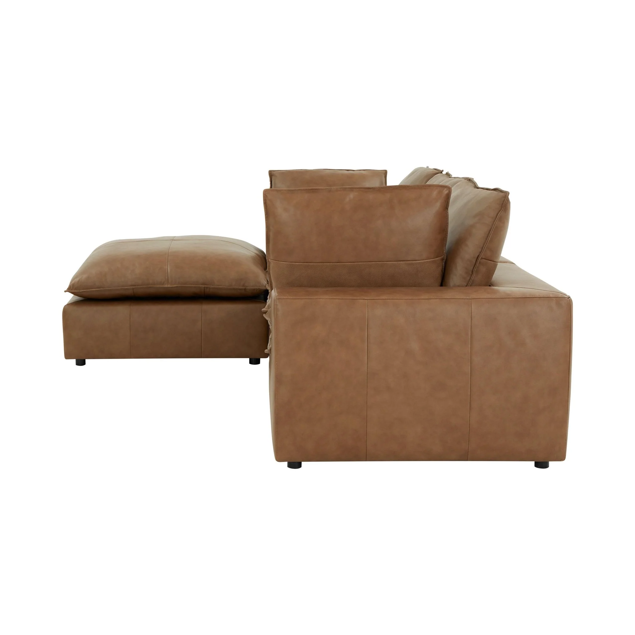 Cali Brown Leather Modular Sectional - Image 3