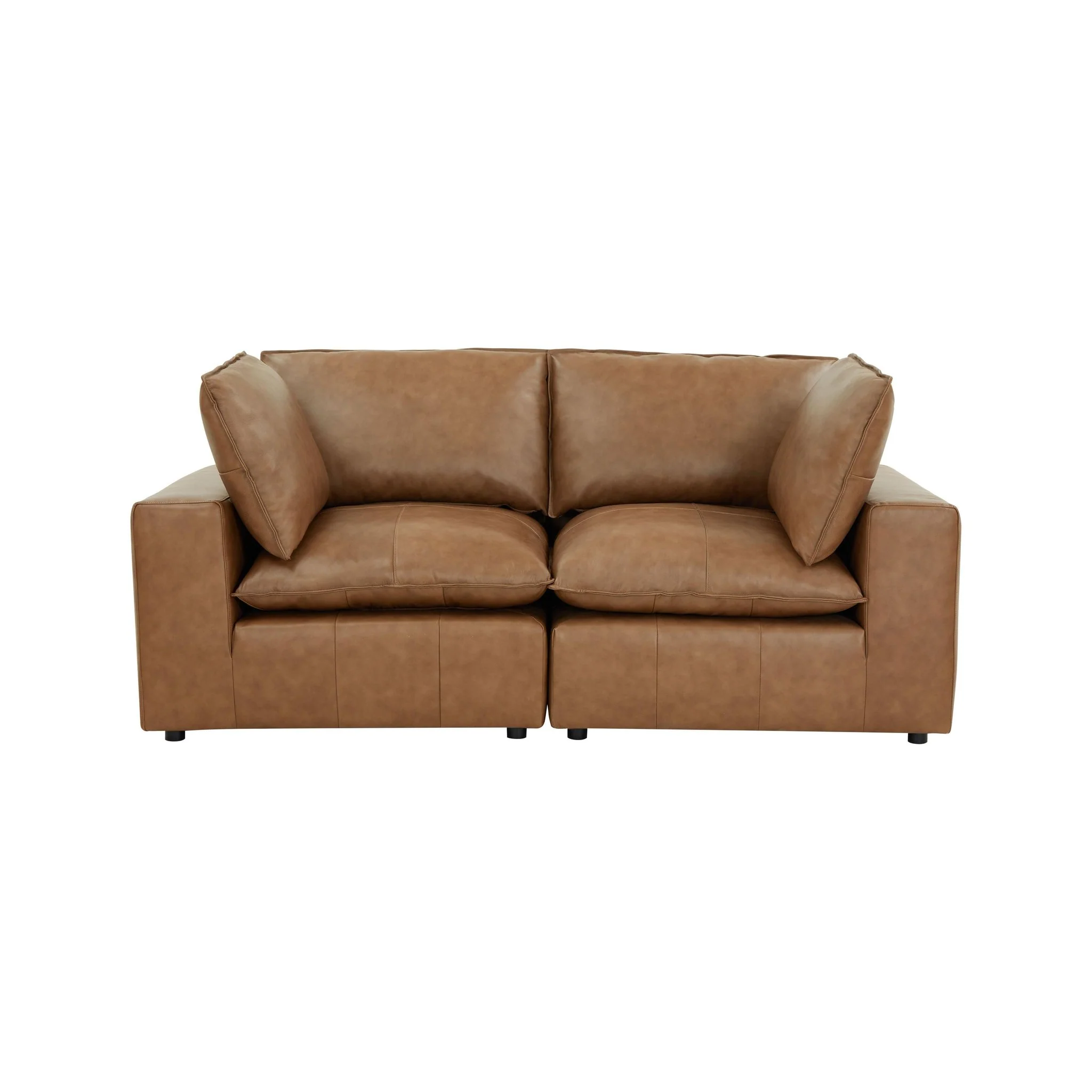 Cali Brown Leather Modular Sofa - Image 3