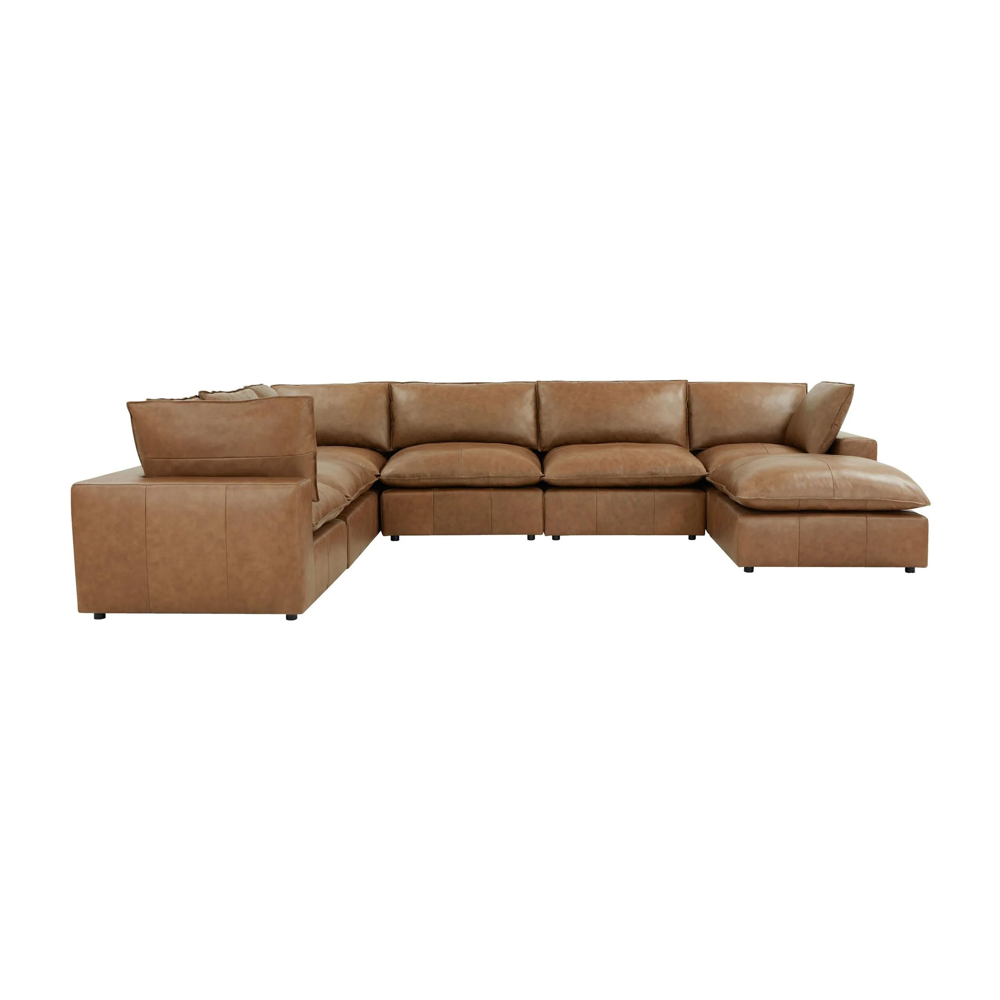Cali Brown Leather Modular Sofa - Image 19