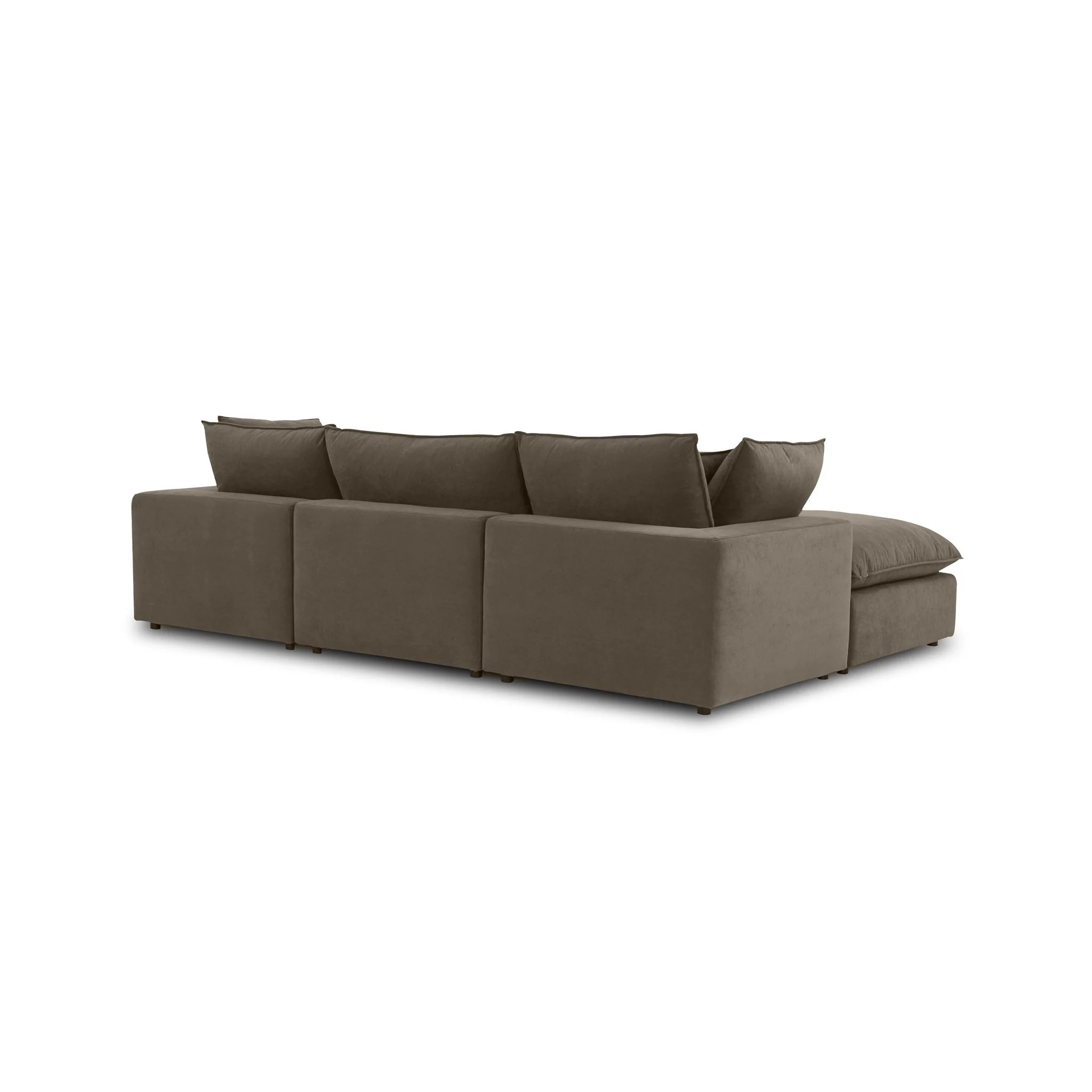 Cali Chocolate Brown Performance Velvet Modular Sectional - Image 13