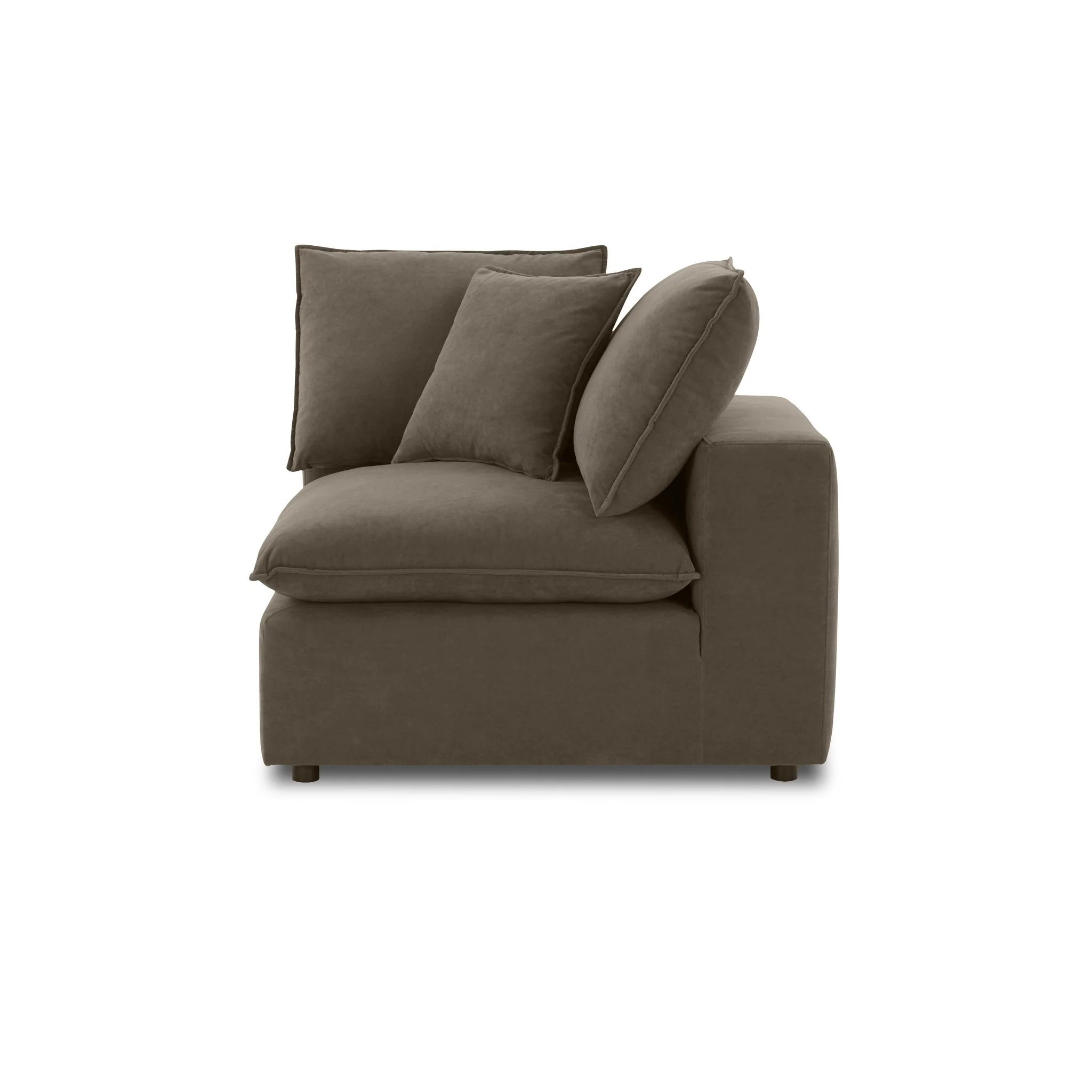 Cali Chocolate Brown Performance Velvet Modular Sofa - Image 16