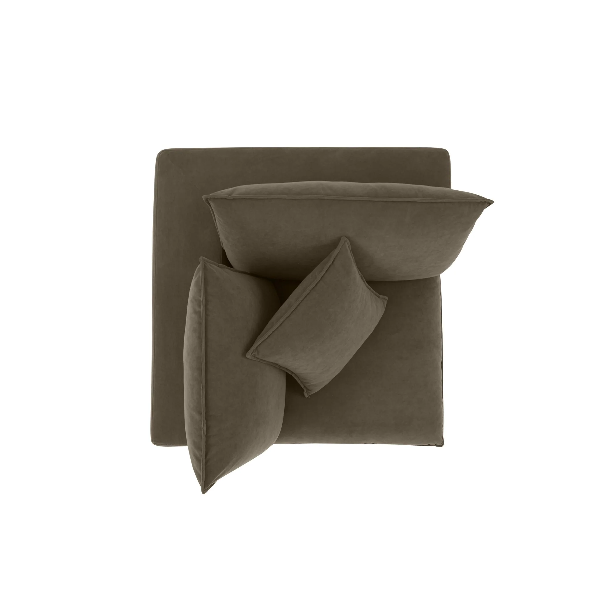 Cali Chocolate Brown Performance Velvet Modular Sofa - Image 35