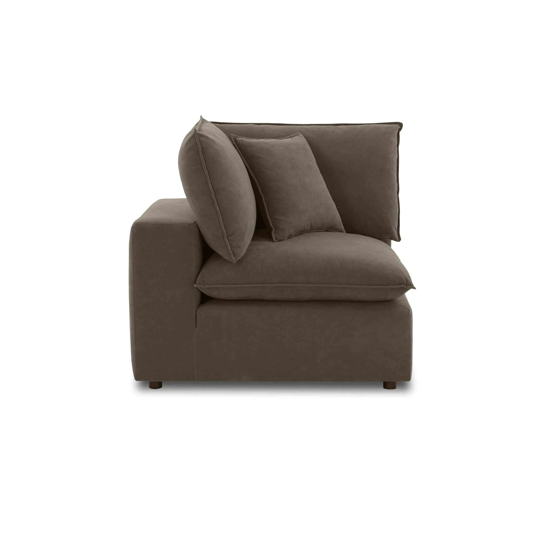 Cali Chocolate Brown Performance Velvet Modular Sofa - Image 2