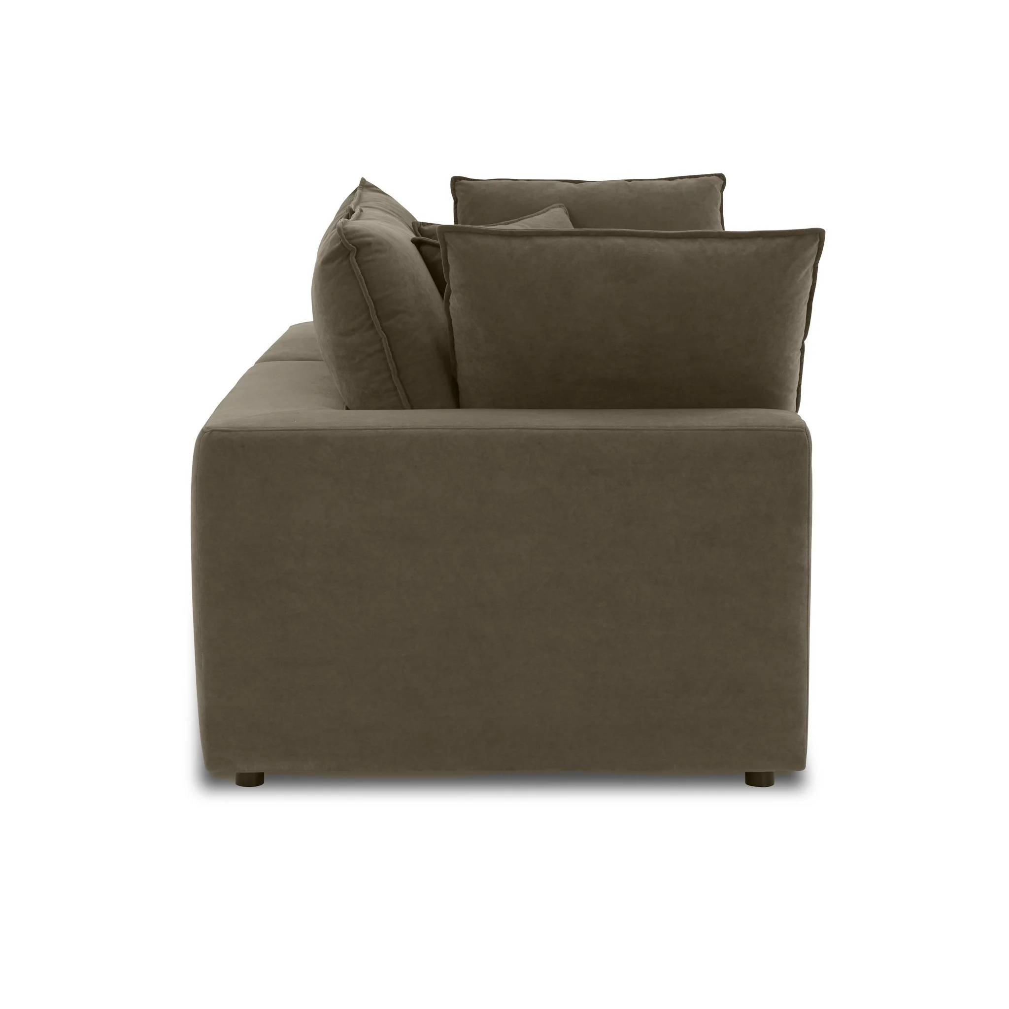 Cali Chocolate Brown Performance Velvet Modular Sofa - Image 24