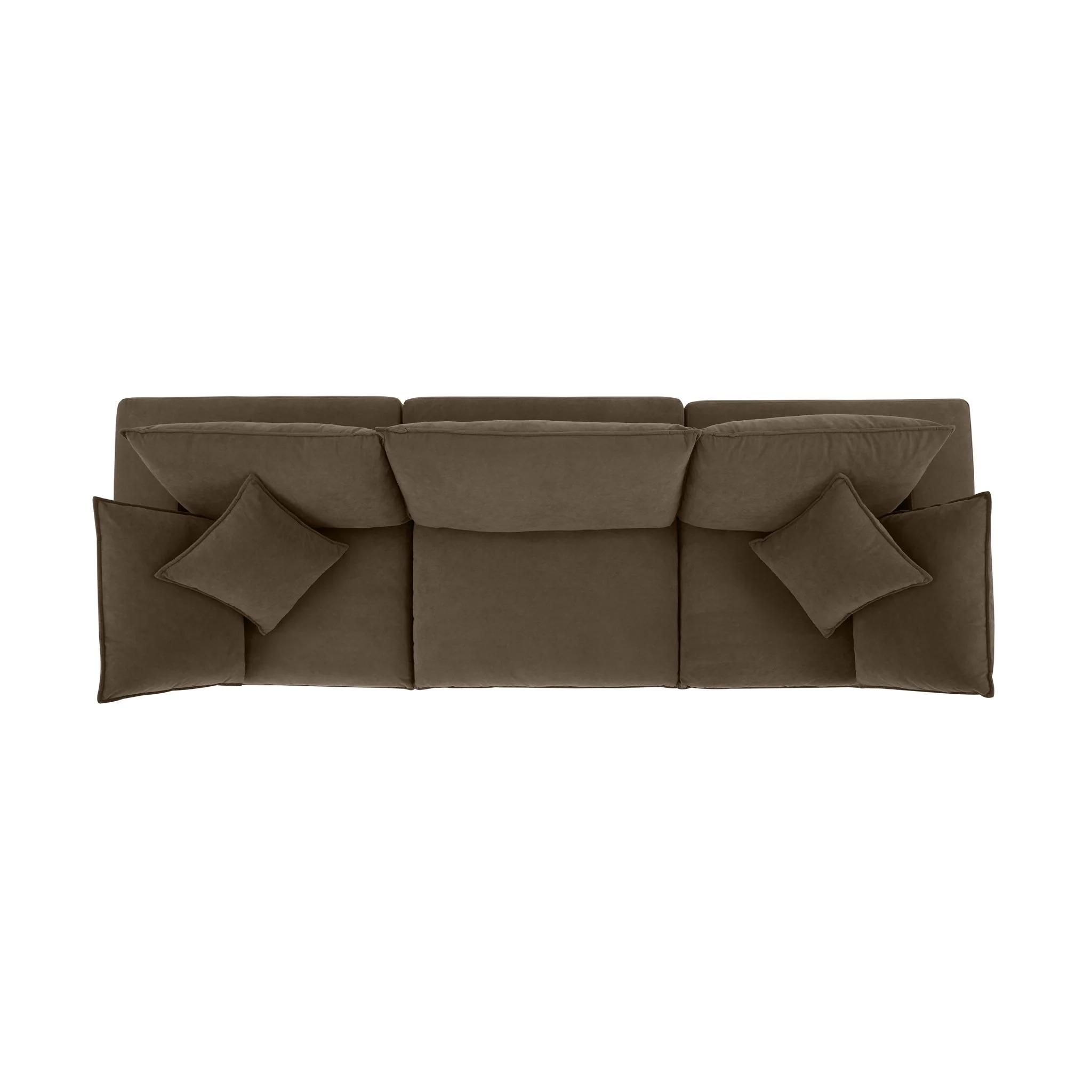 Cali Chocolate Brown Performance Velvet Modular Sofa - Image 4
