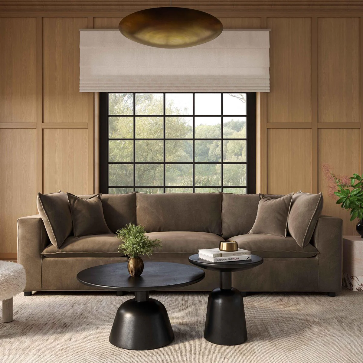 Cali Chocolate Brown Performance Velvet Modular Sofa - Image 7