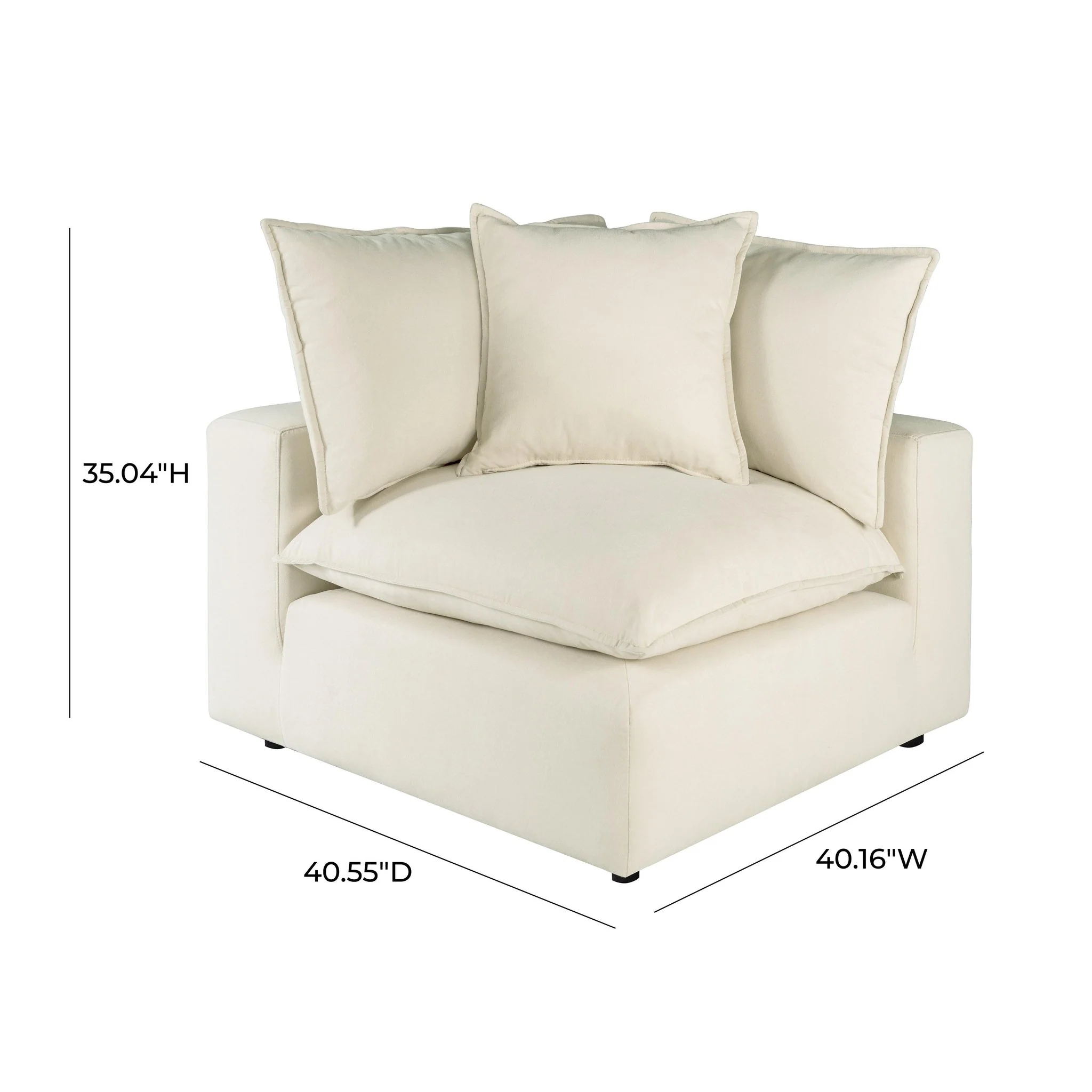 Cali Natural Performance Fabric Corner Chair - Image 7