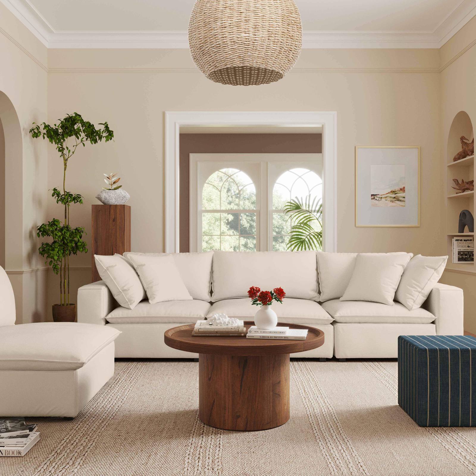 Cali Natural Performance Fabric Modular Sofa - Image 2