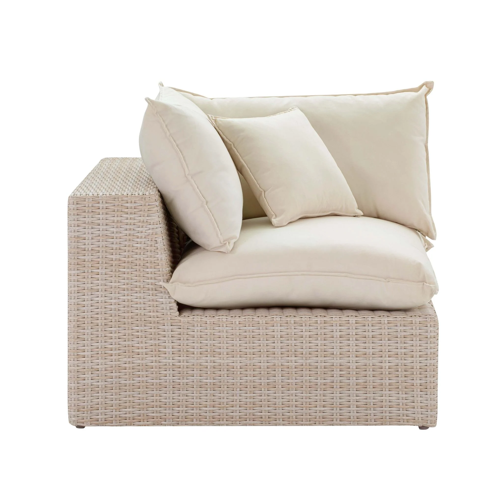Cali Natural Wicker Outdoor Corner Chair - Image 3