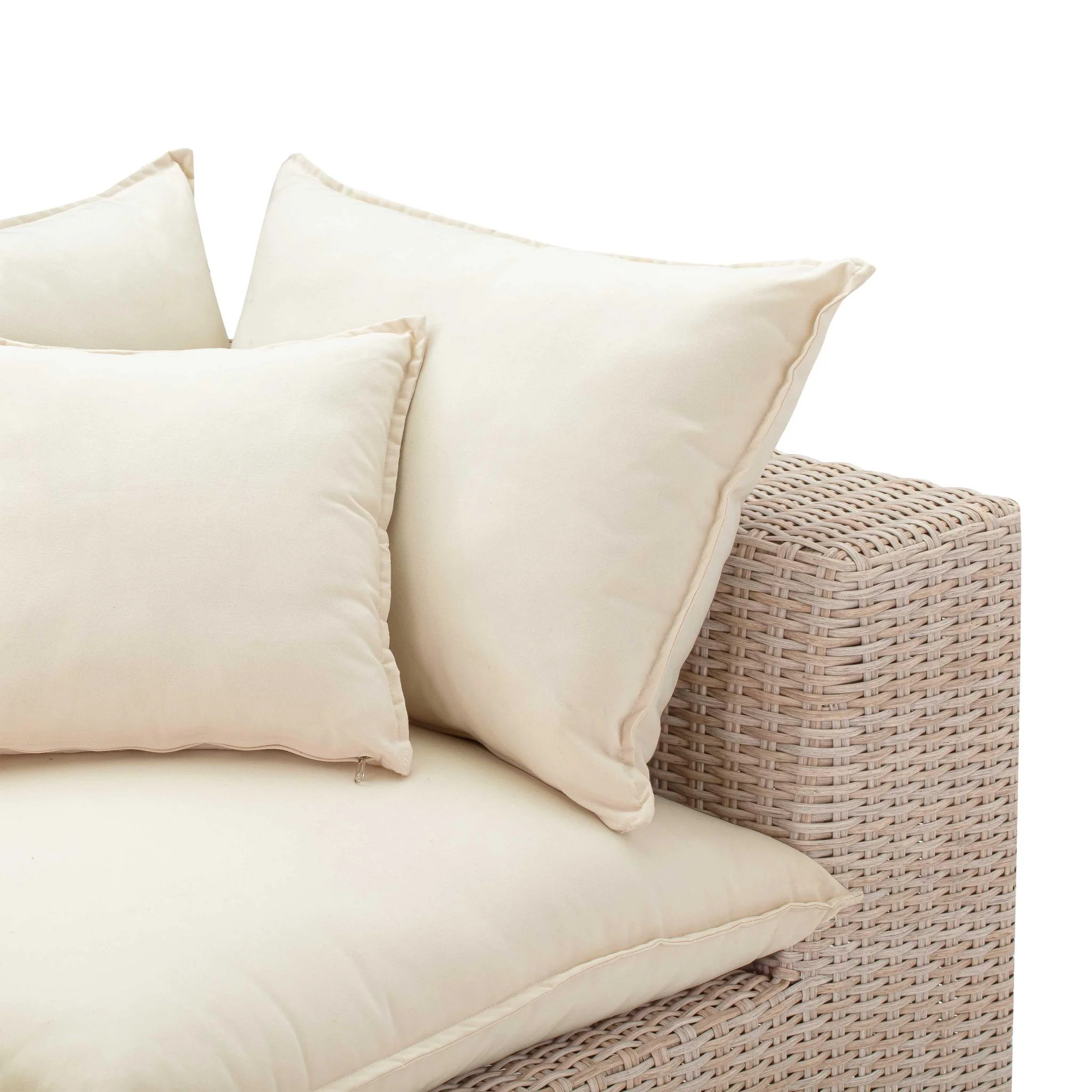 Cali Natural Wicker Outdoor Modular Loveseat - Image 4