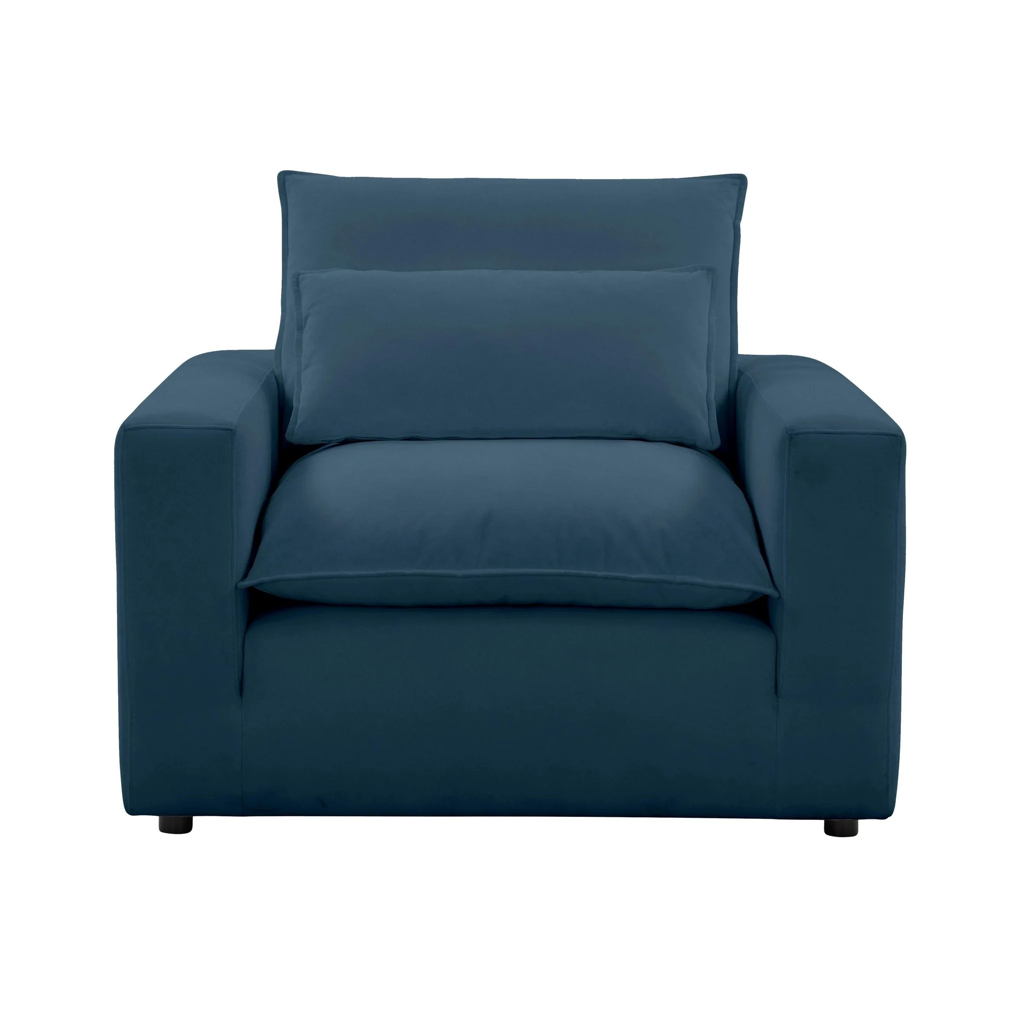 Cali Navy Performance Fabric Arm Chair - Image 3