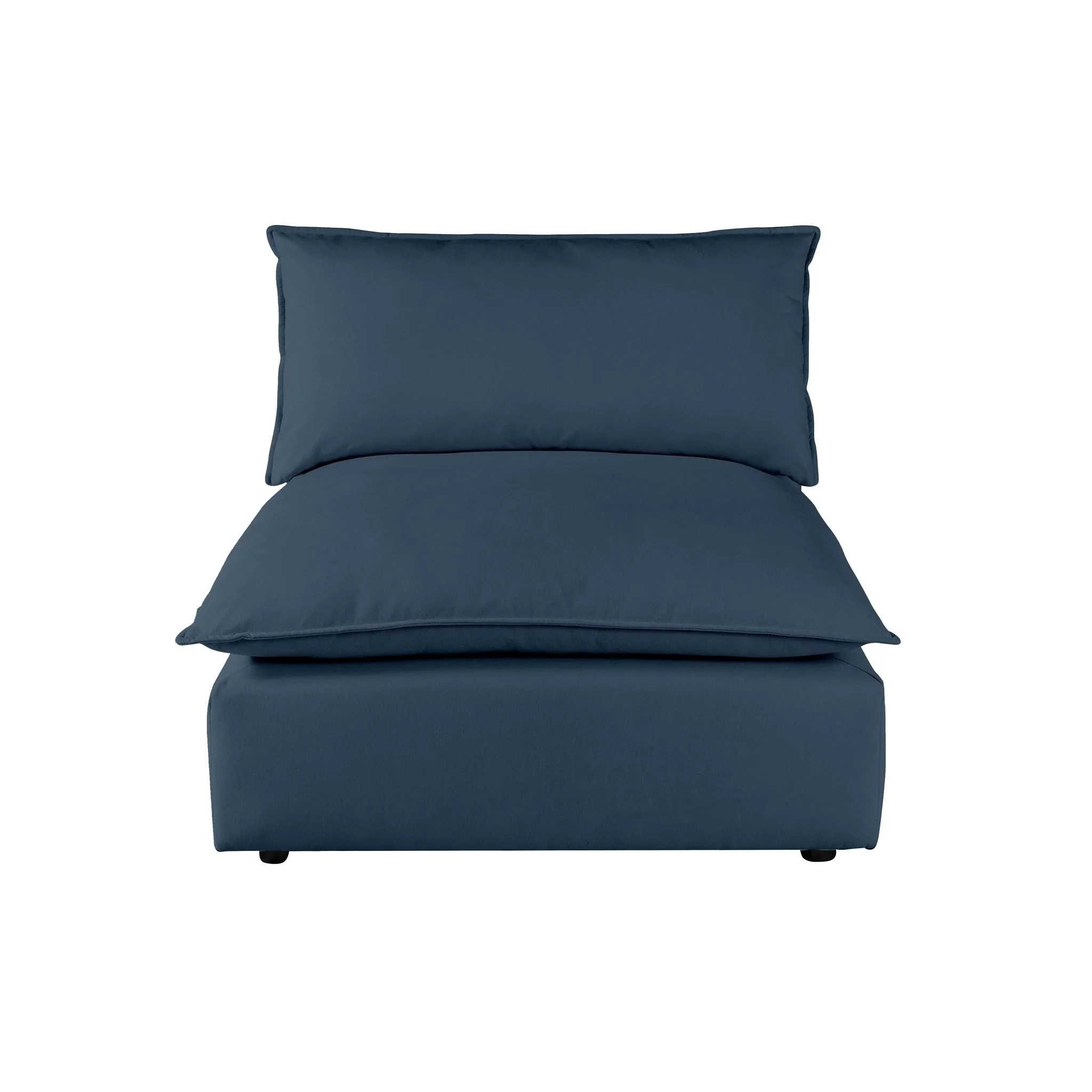 Cali Navy Performance Fabric Armless Chair - Image 3