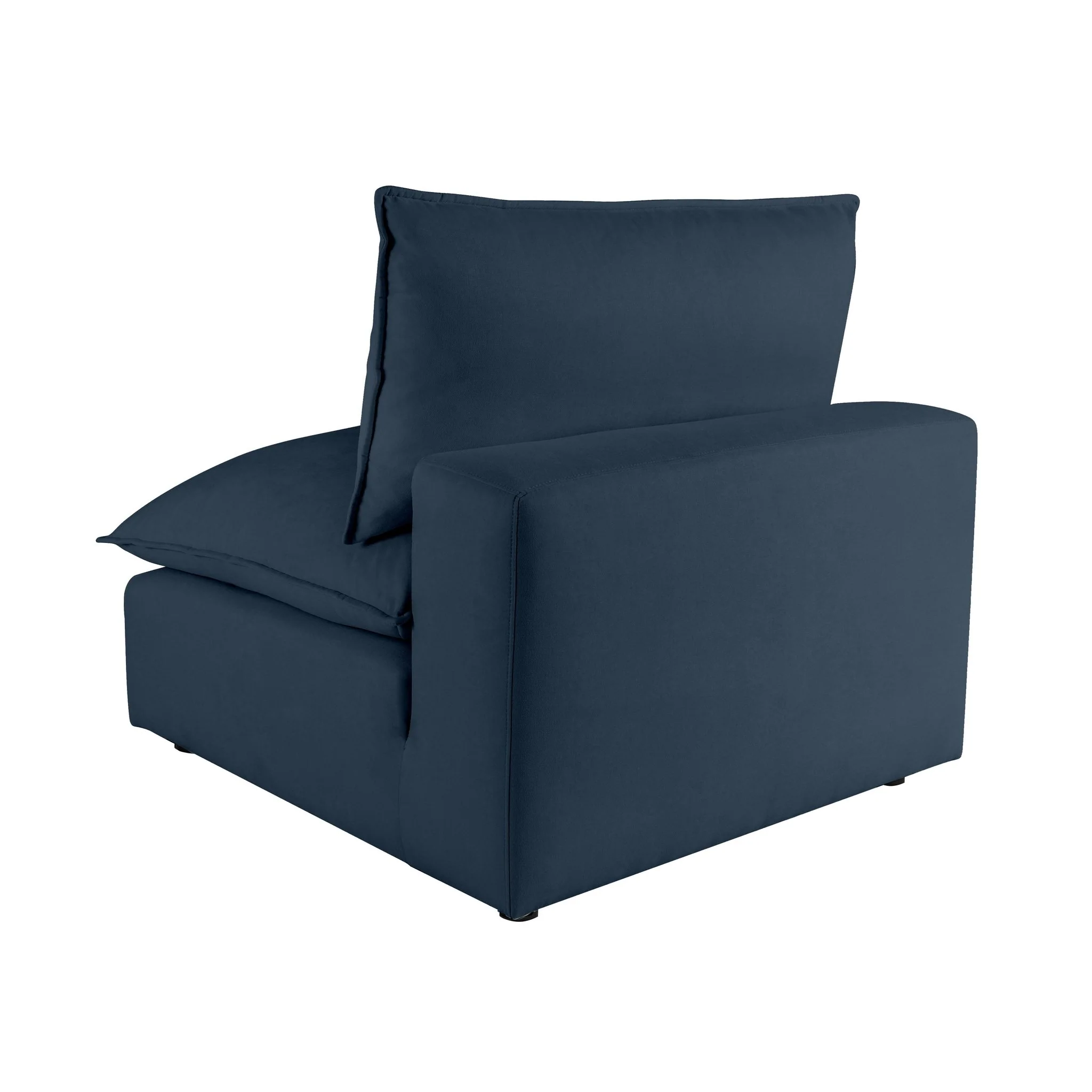 Cali Navy Performance Fabric Armless Chair - Image 4