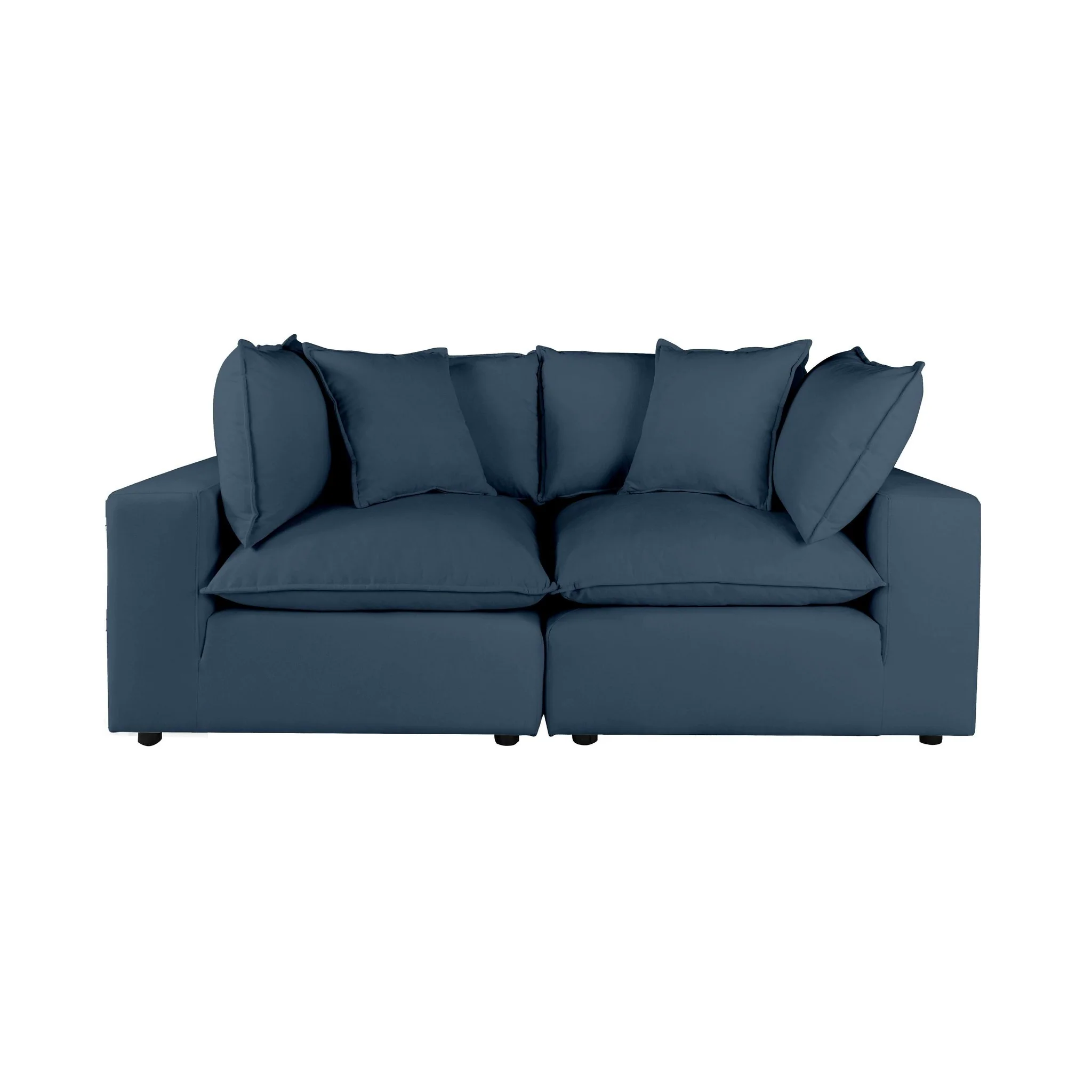 Cali Navy Performance Fabric Modular Loveseat - Image 3
