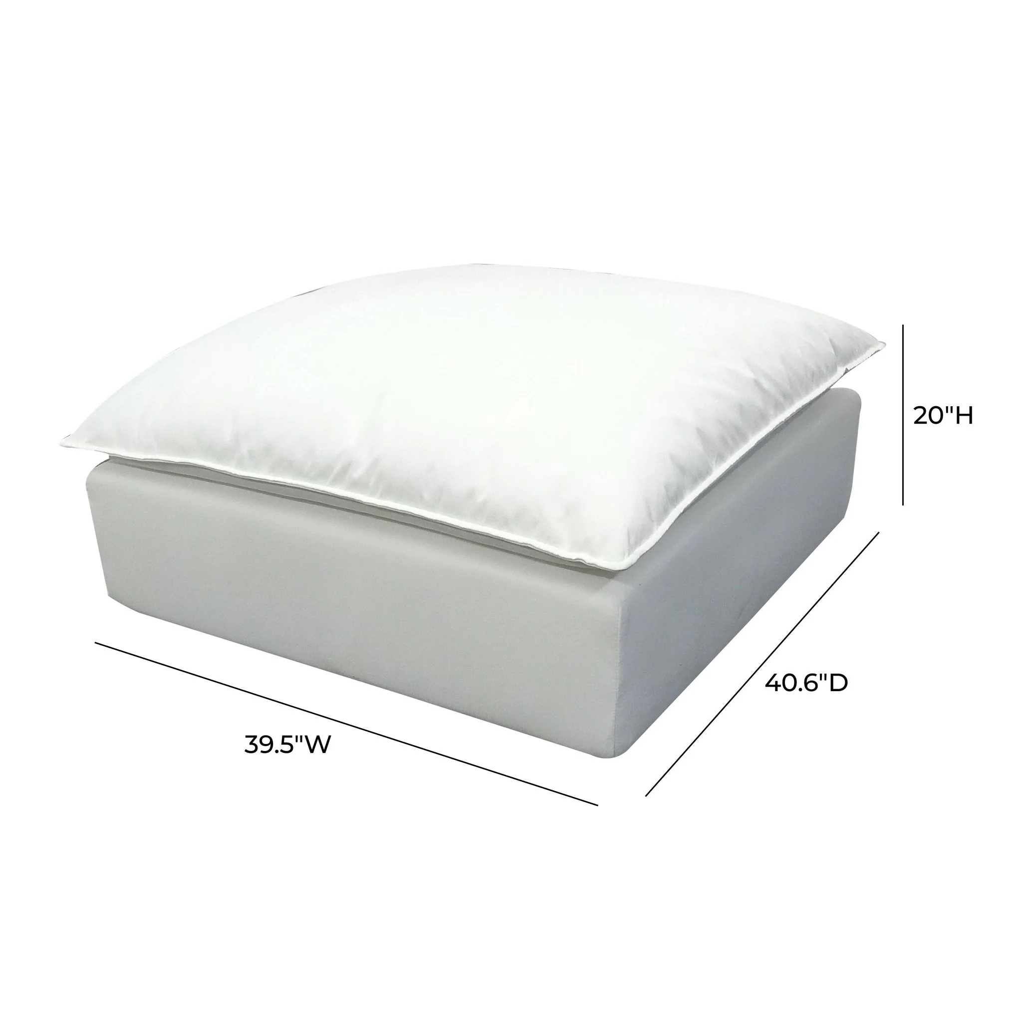 Cali Pearl Performance Fabric Ottoman - Image 4