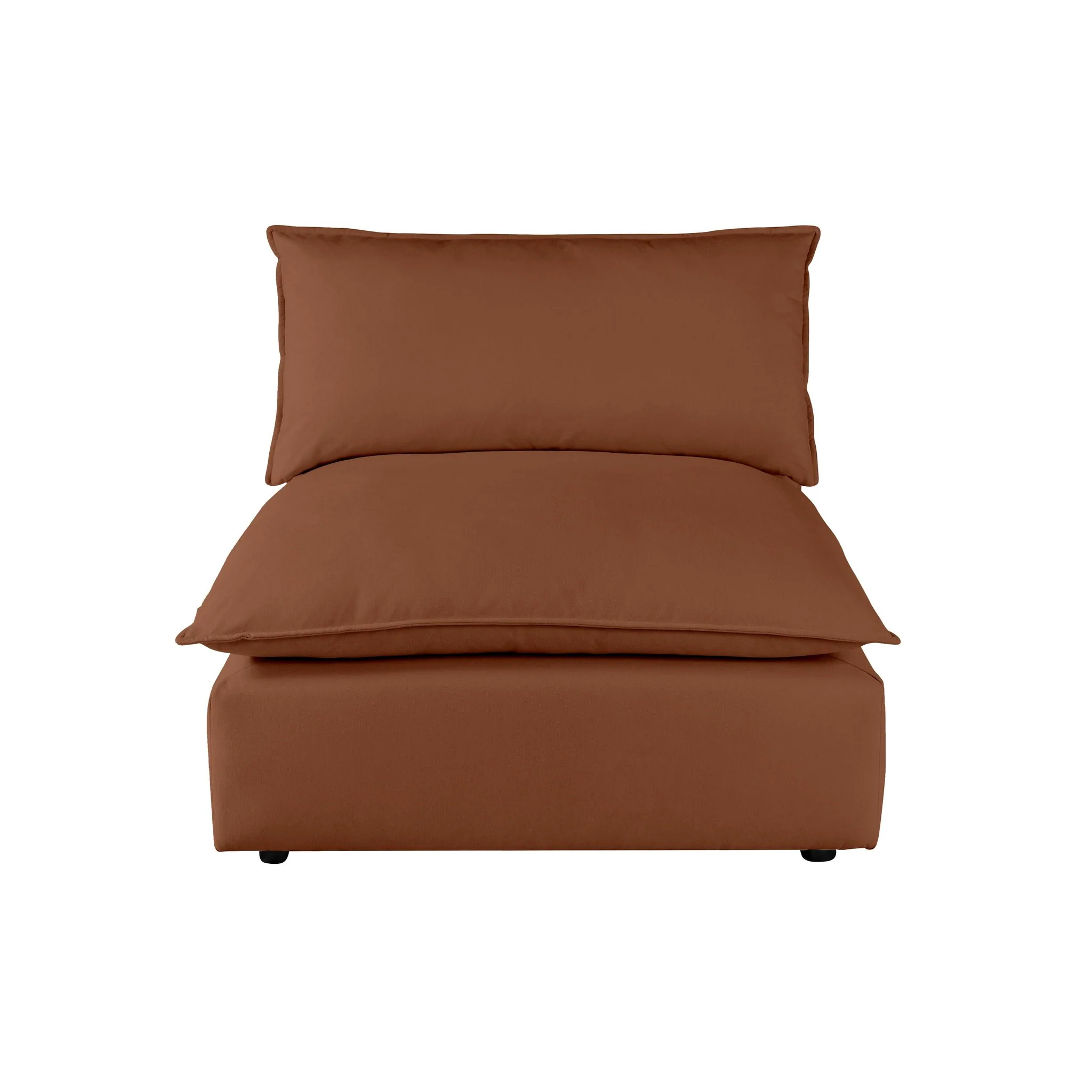 Cali Rust Performance Fabric Armless Chair - Image 2