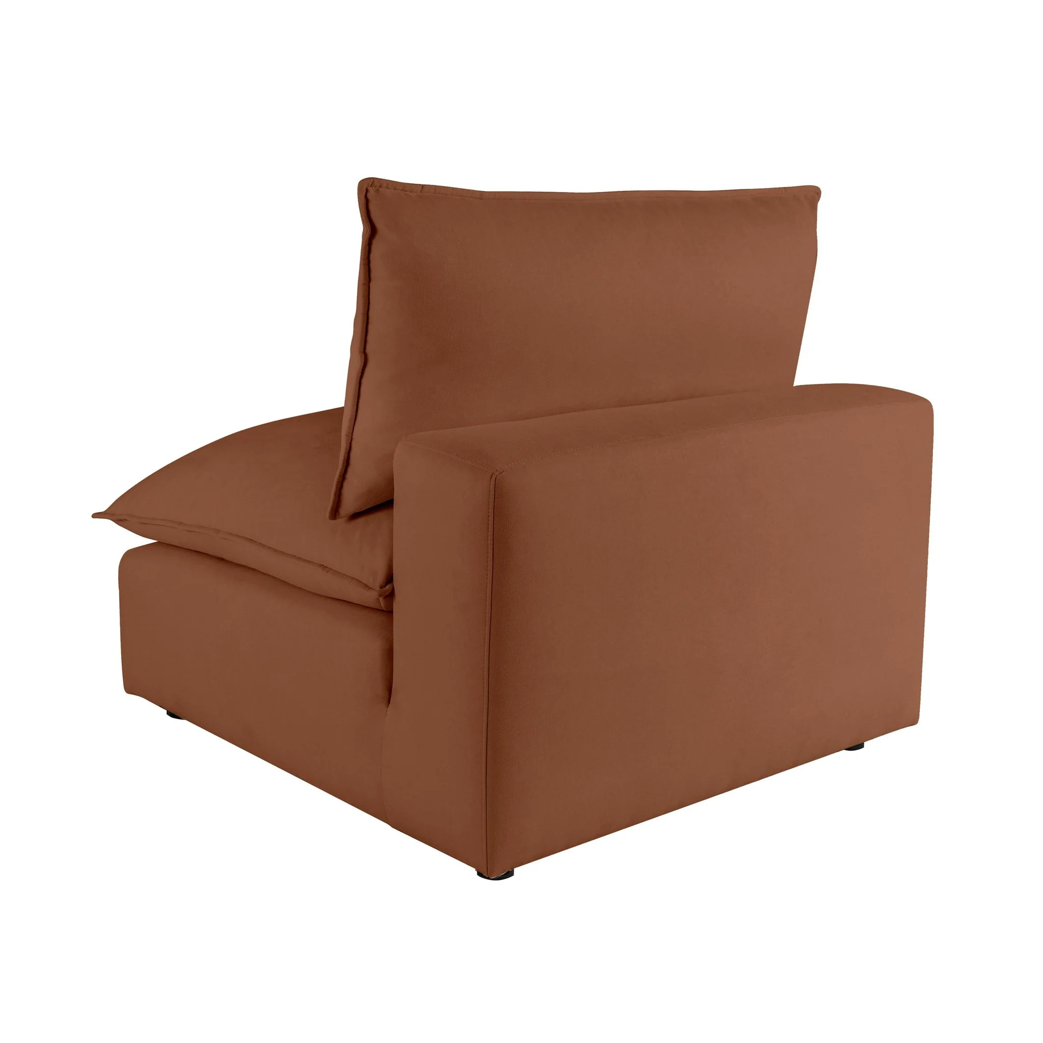 Cali Rust Performance Fabric Armless Chair - Image 3