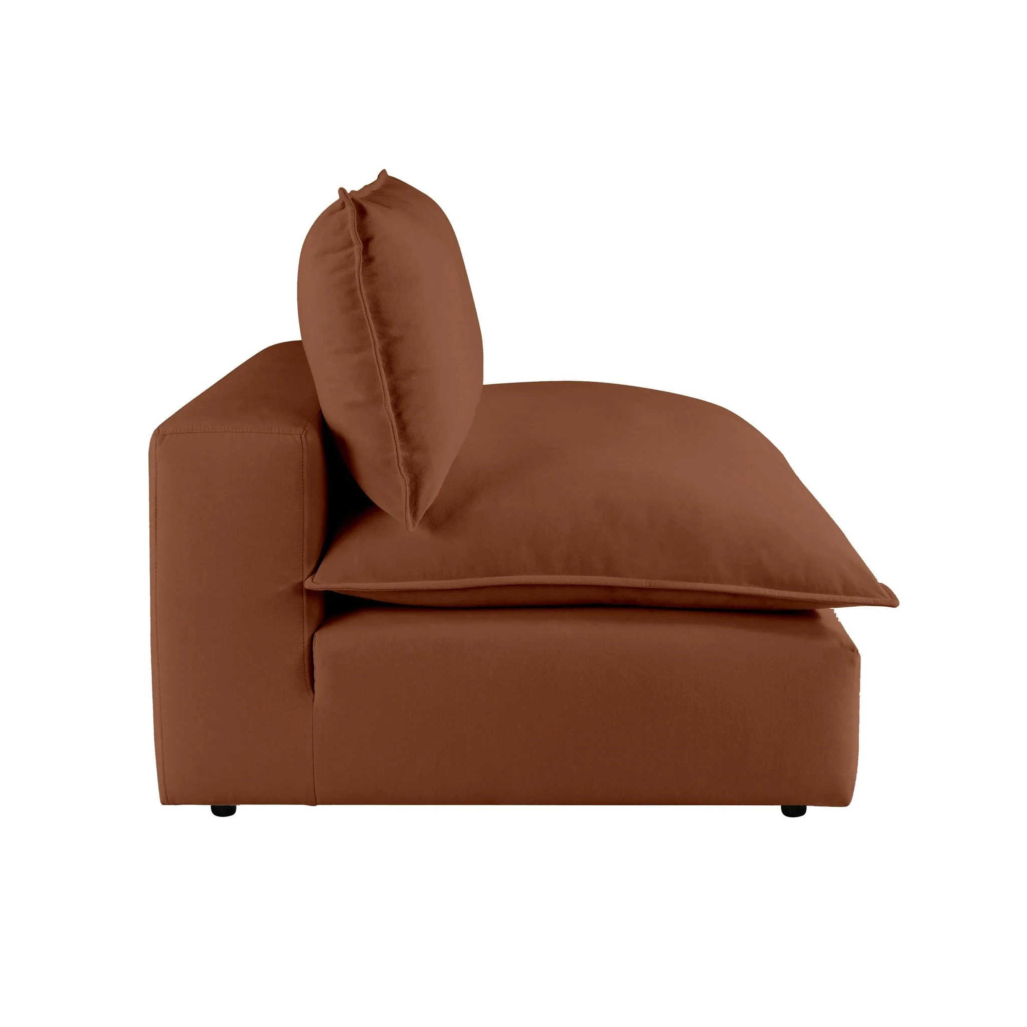 Cali Rust Performance Fabric Armless Chair - Image 4