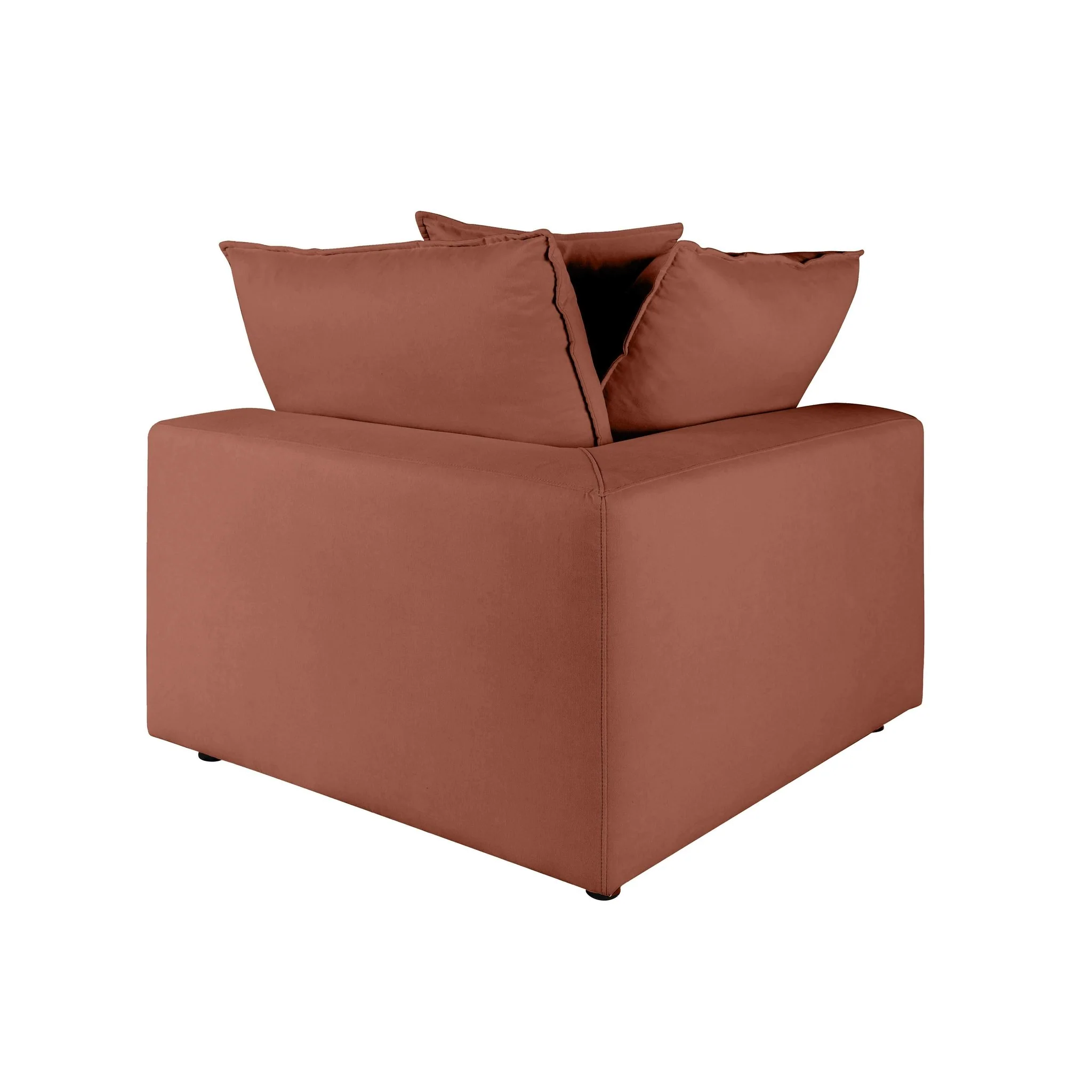 Cali Rust Performance Fabric Corner Chair - Image 3