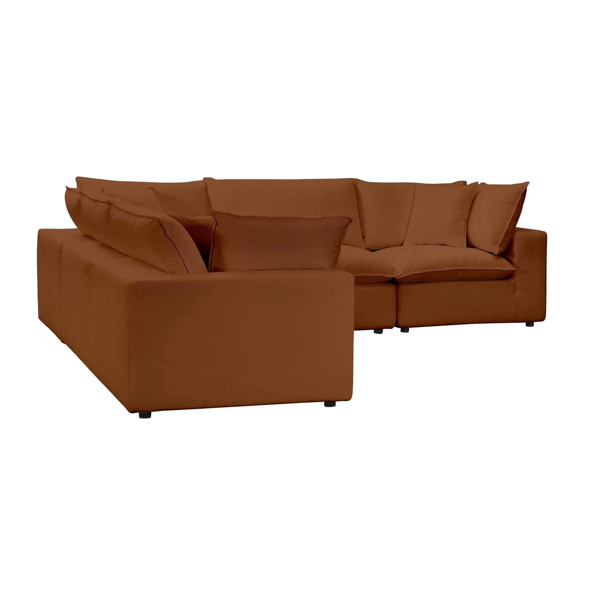 Cali Rust Performance Fabric Modular L-Sectional - Image 3