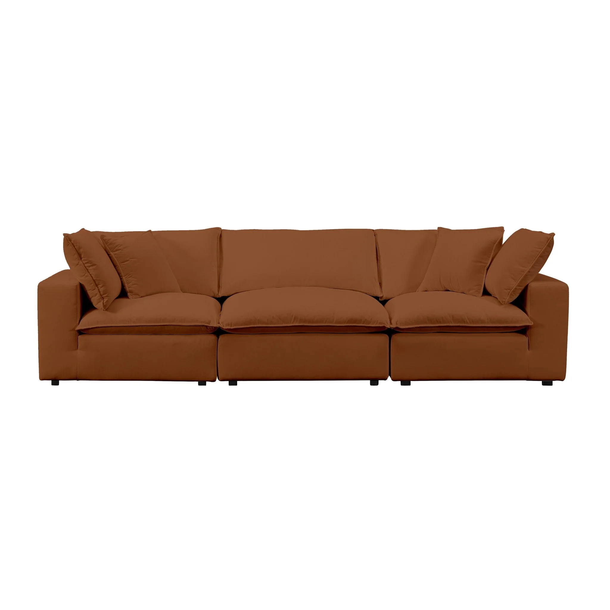 Cali Rust Performance Fabric Modular Sofa - Image 3