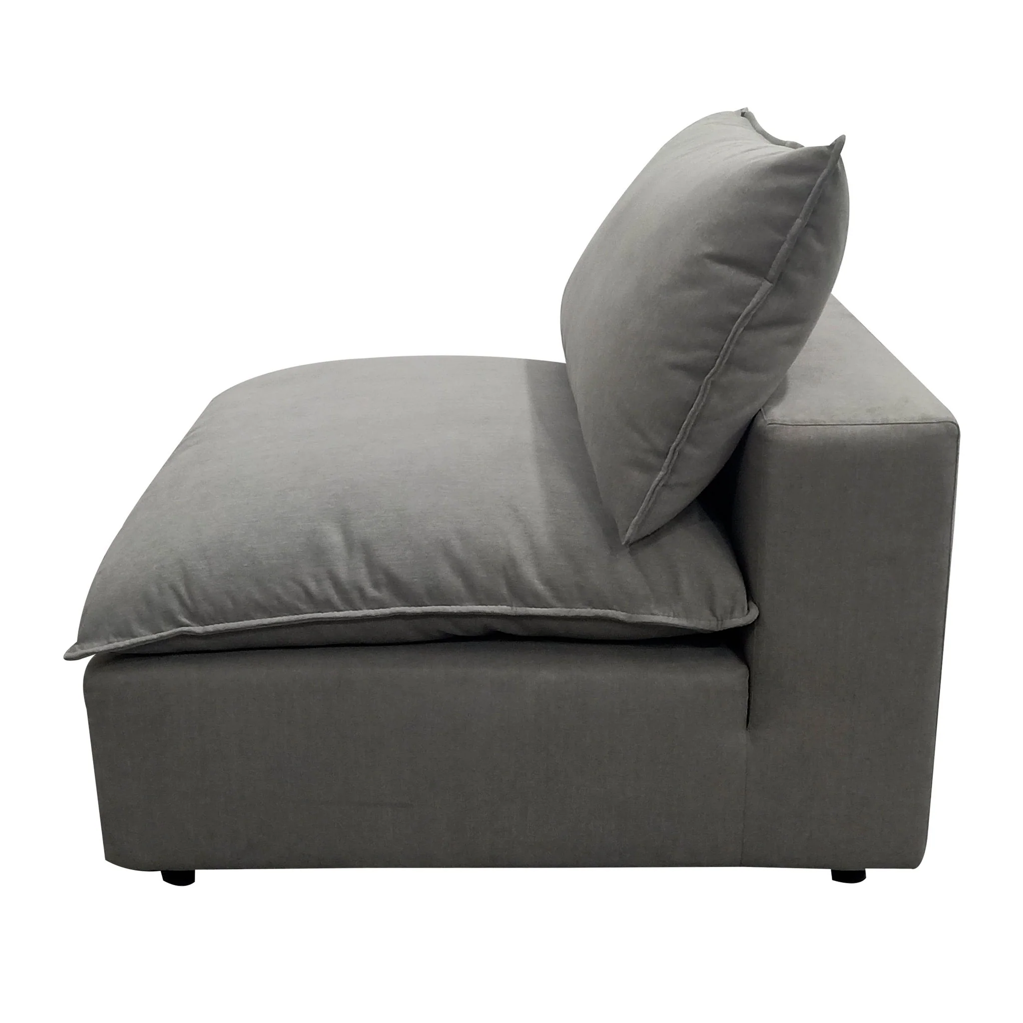 Cali Slate Performance Fabric Armless Chair - Image 3