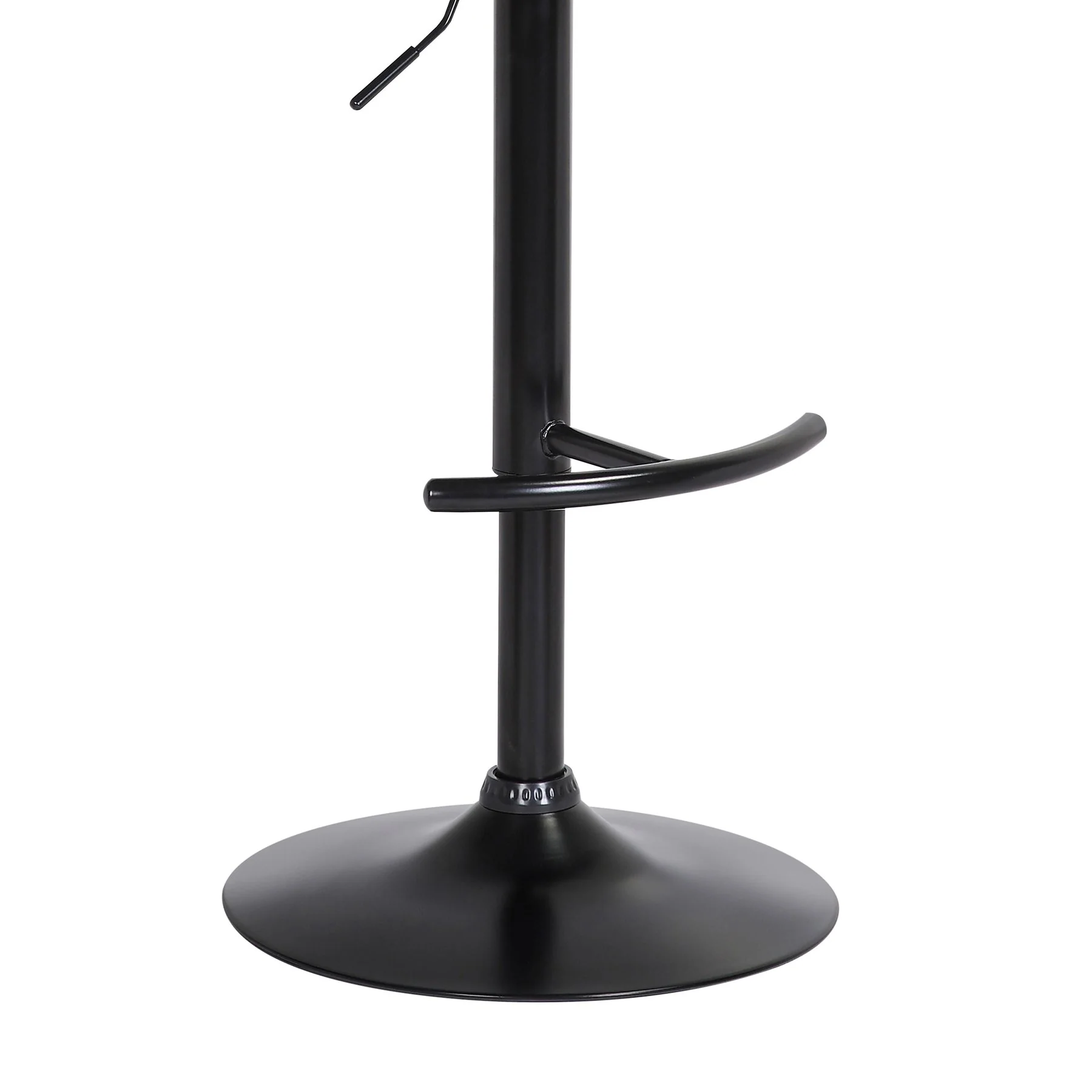 Calista Adjustable Bar Stool in Blue Fabric with Black Metal - Image 6