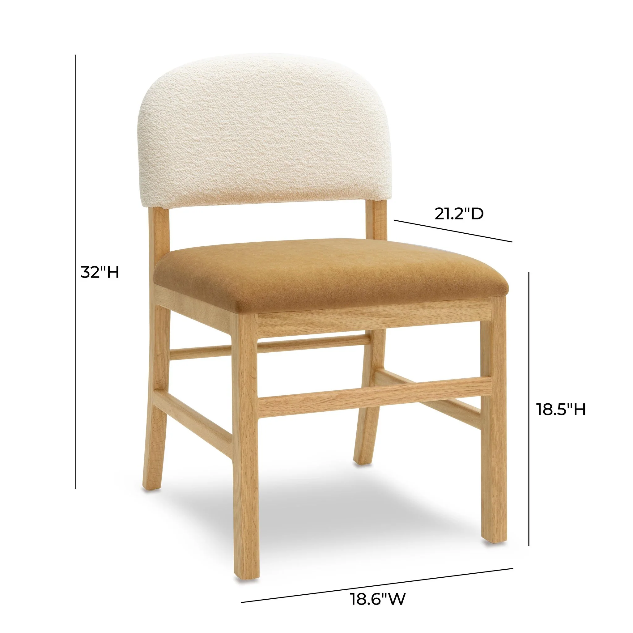 Calla Cognac Performance Velvet Dining Chair - Image 6