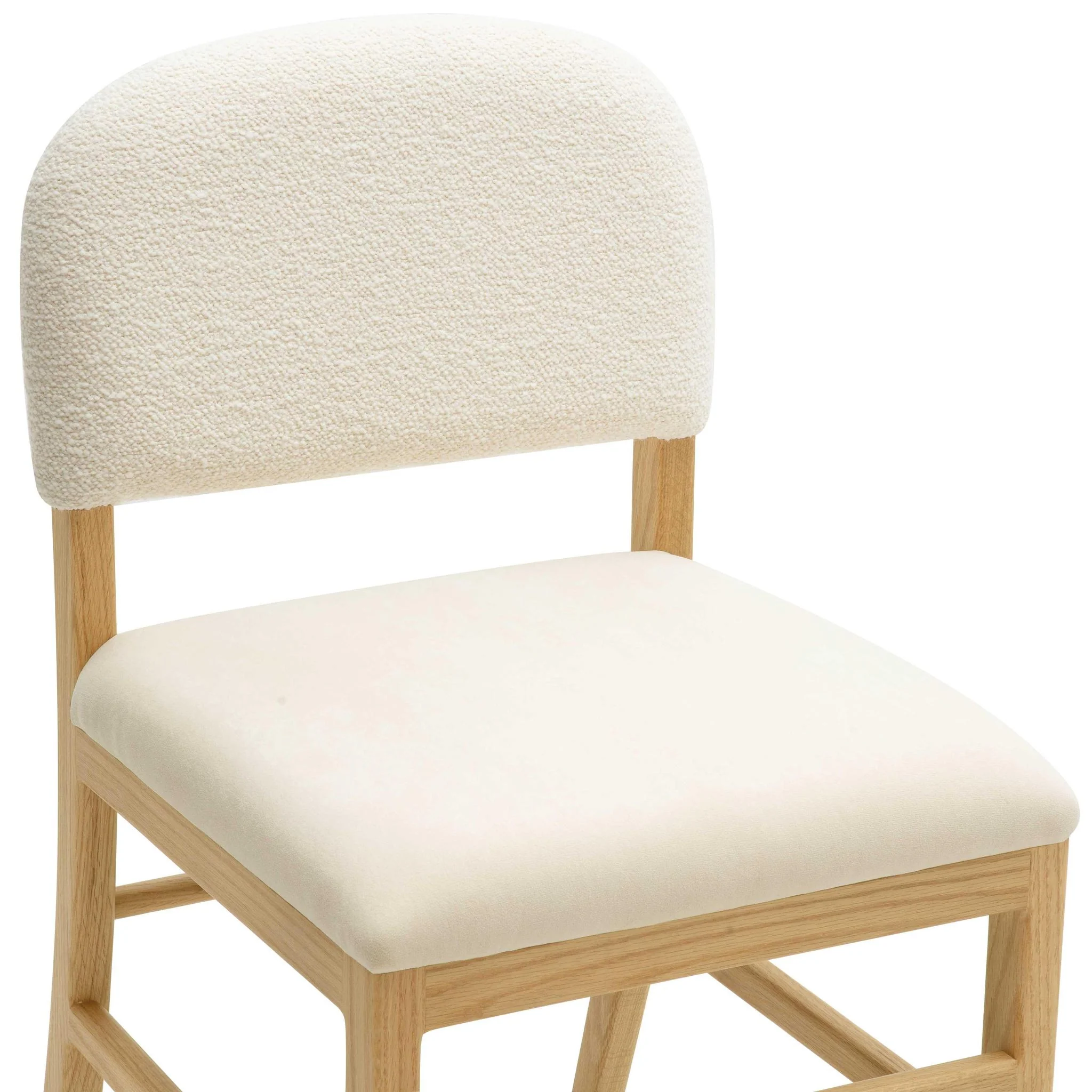 Calla Cream Performance Velvet Dining Chair - Image 5