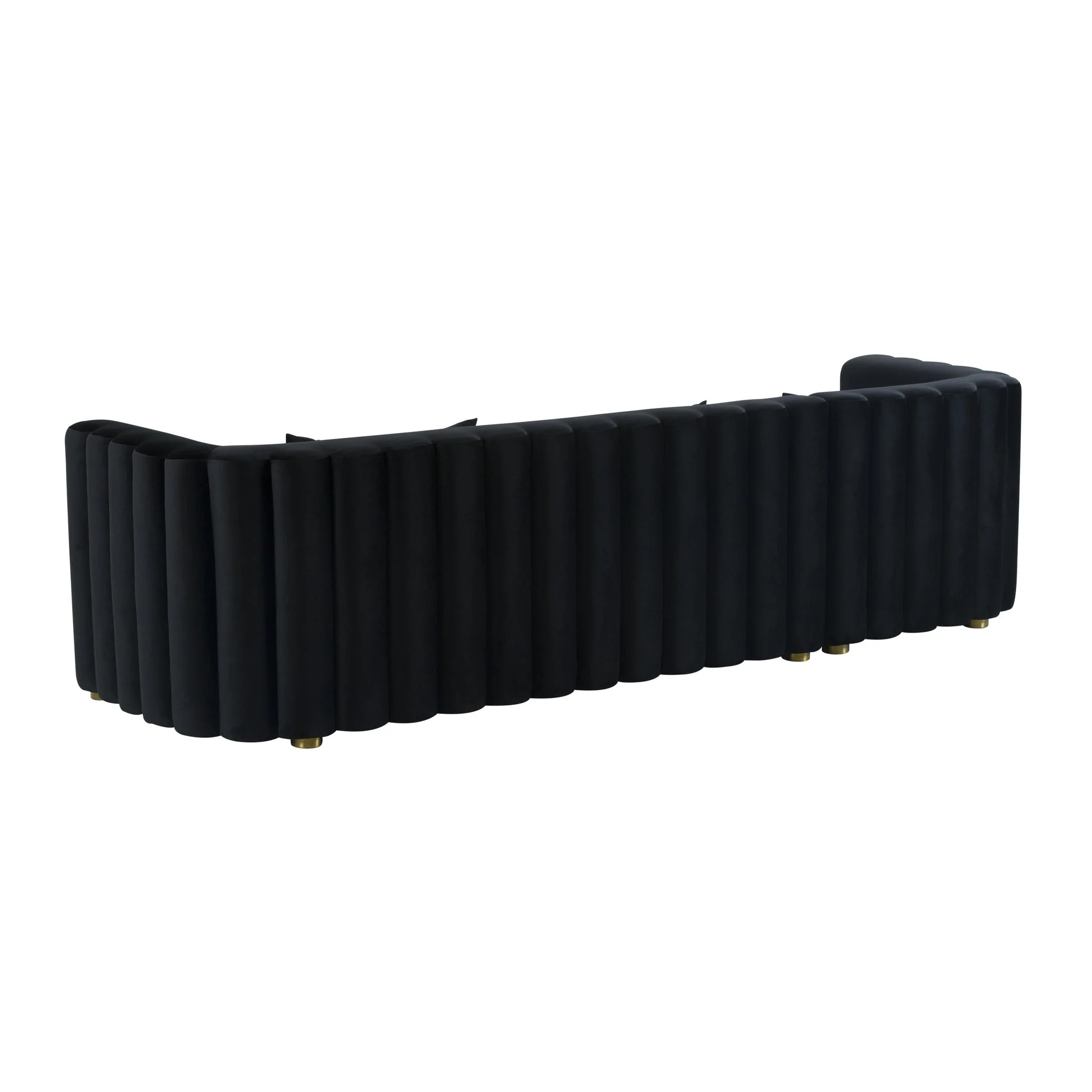 Callie Black Velvet Sectional - LAF - Image 5