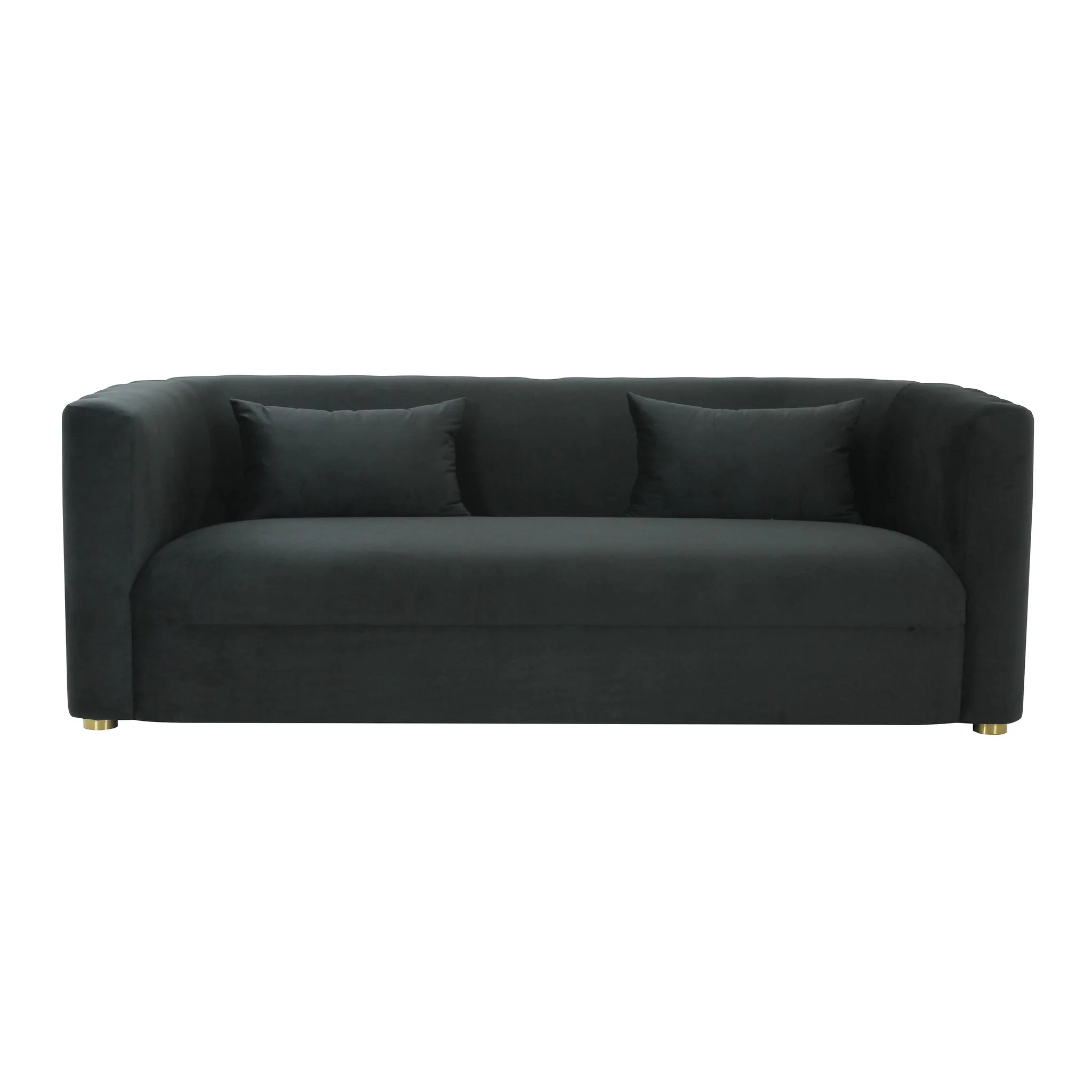 Callie Black Velvet Sofa - Image 3