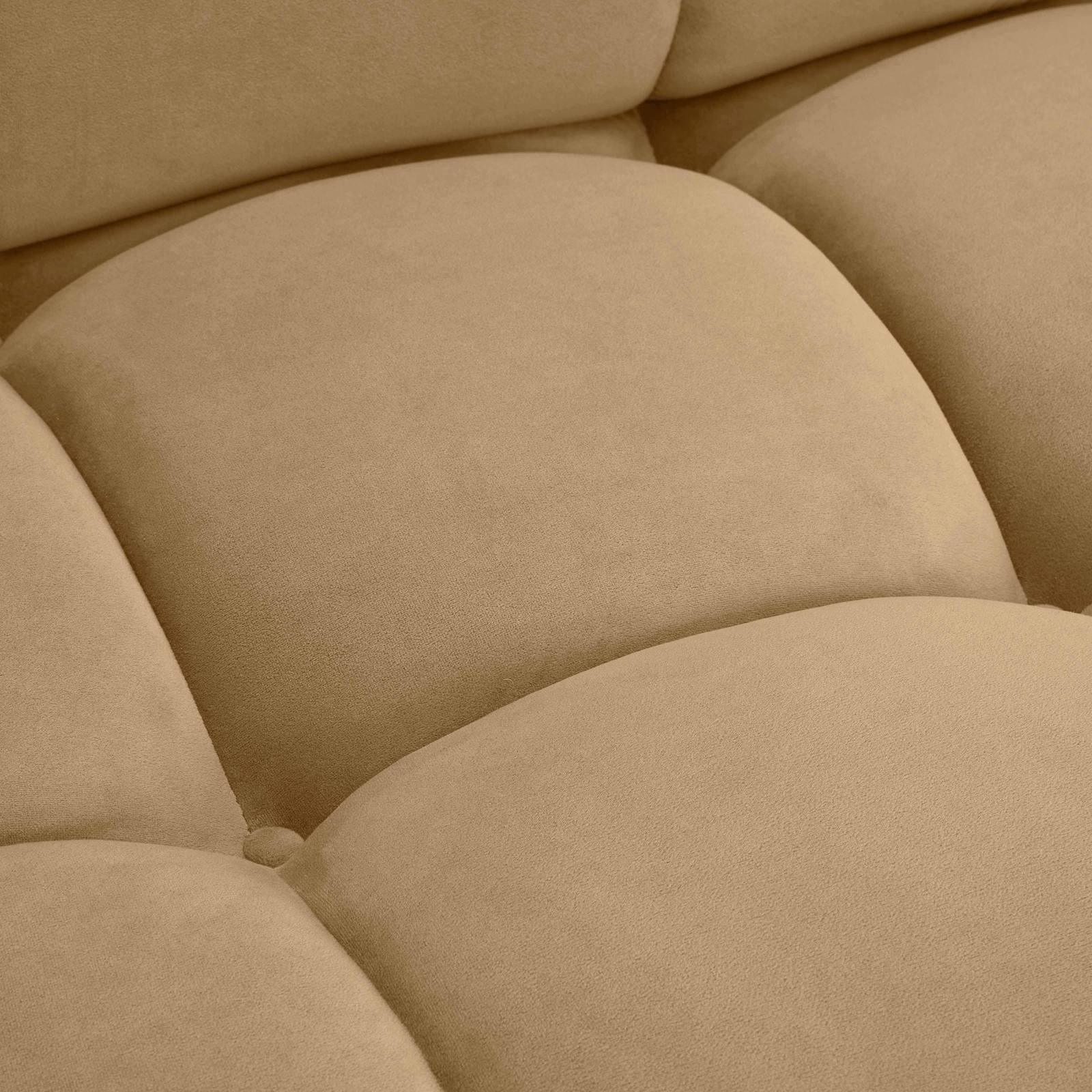 Calliope Cafe Au Lait Performance Velvet 4-piece Modular Sectional - Image 5