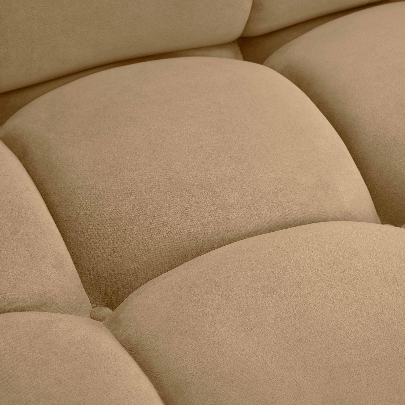 Calliope Cafe Au Lait Performance Velvet 6-piece Modular U-Sectional - Image 5