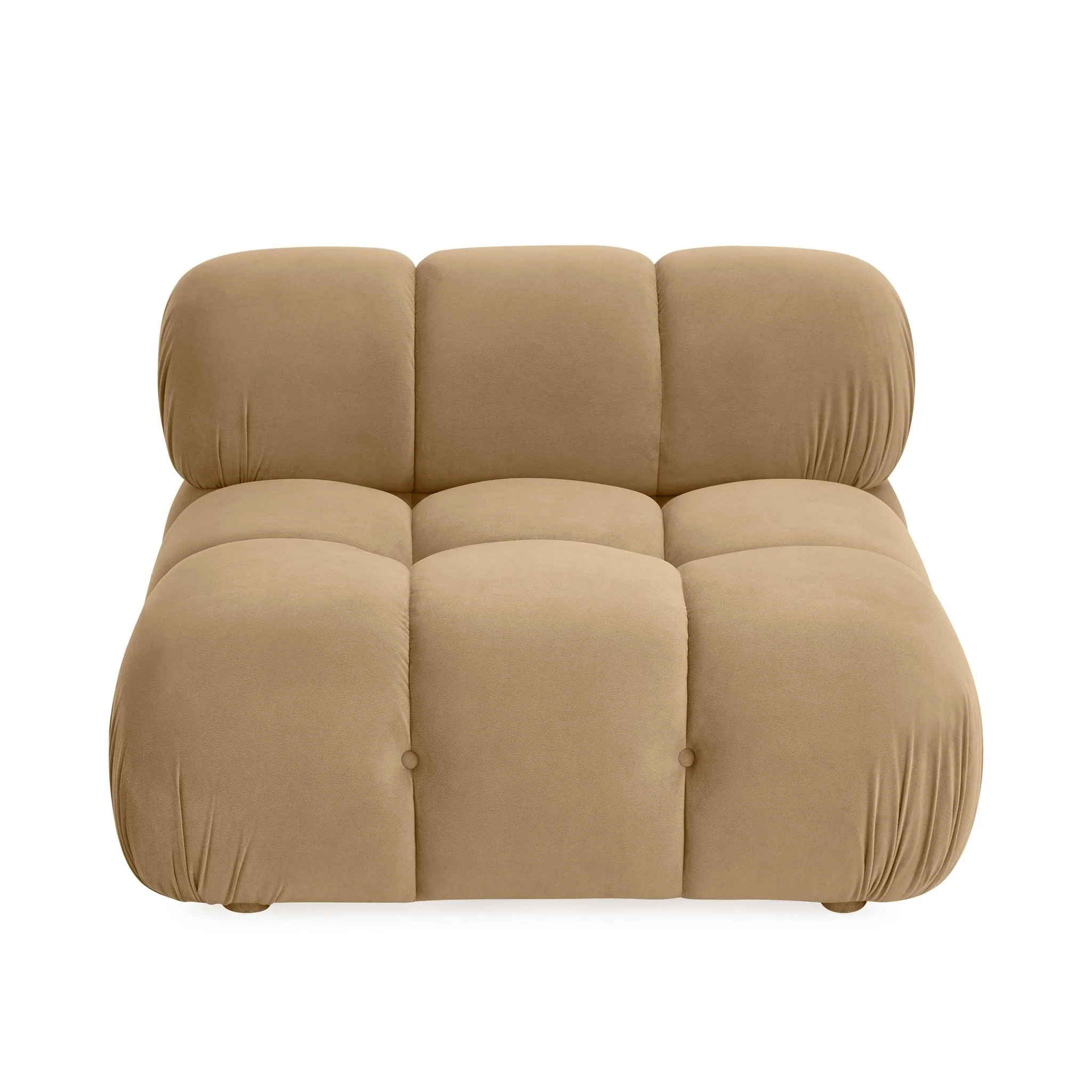 Calliope Cafe Au Lait Performance Velvet Modular Armless Chair - Image 3