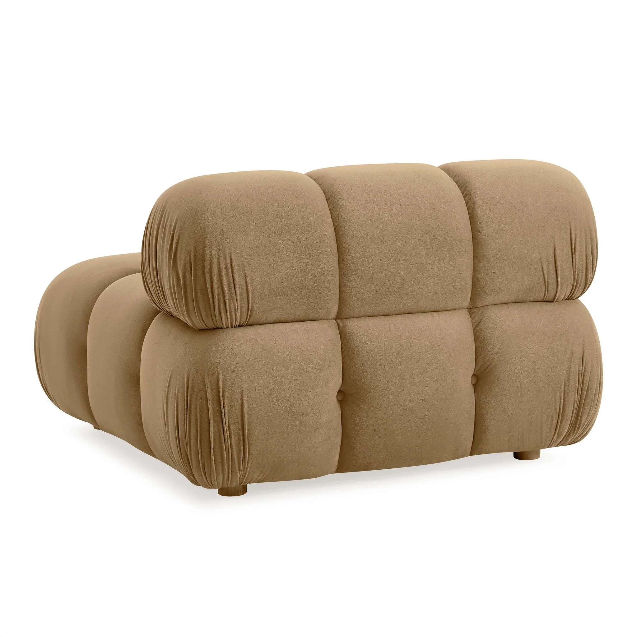 Calliope Cafe Au Lait Performance Velvet Modular Armless Chair - Image 4