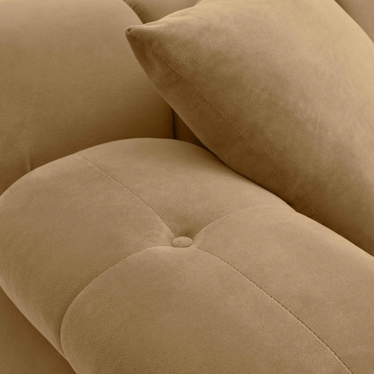 Calliope Cafe Au Lait Performance Velvet Modular Corner Chair - Image 4