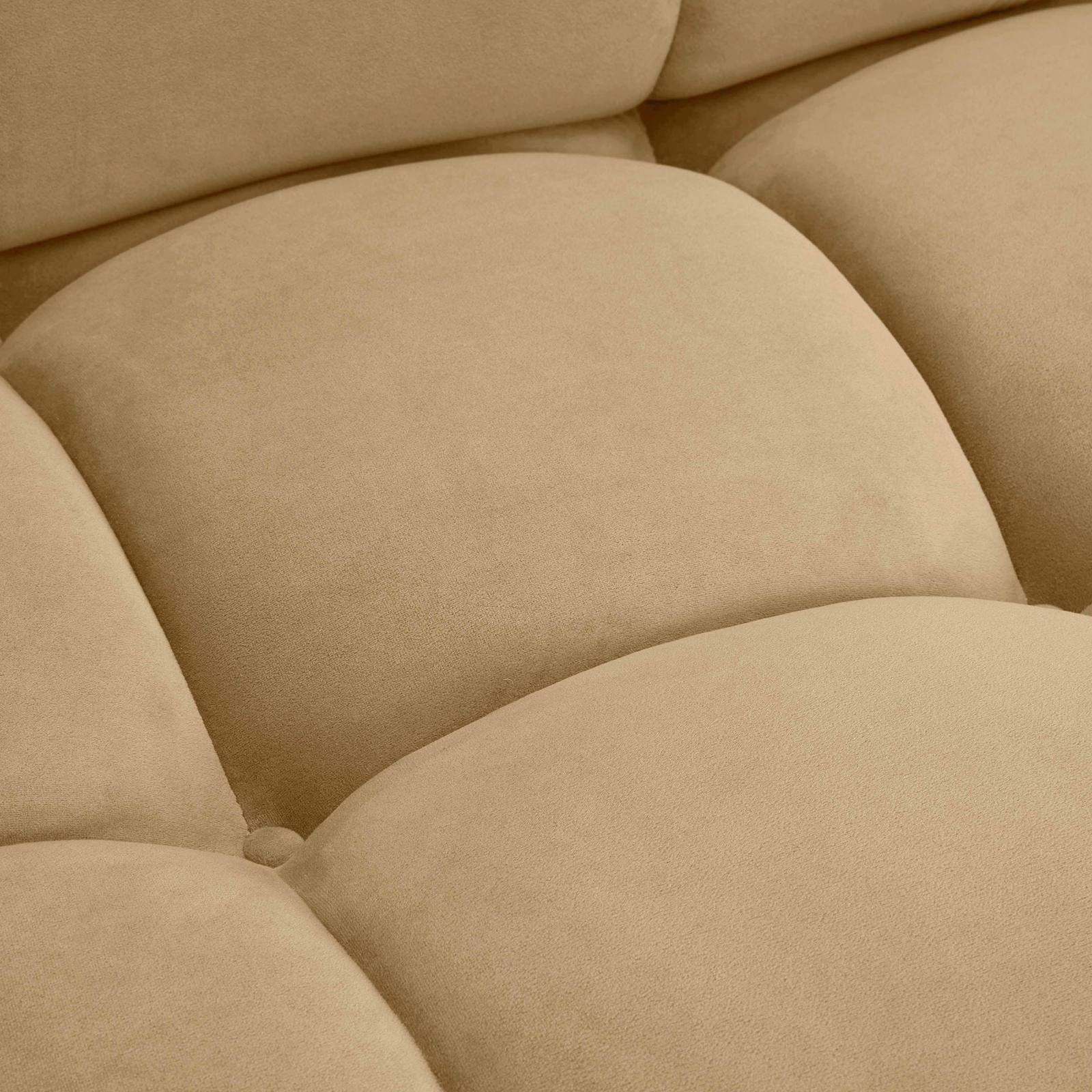 Calliope Cafe Au Lait Performance Velvet Modular Loveseat - Image 5