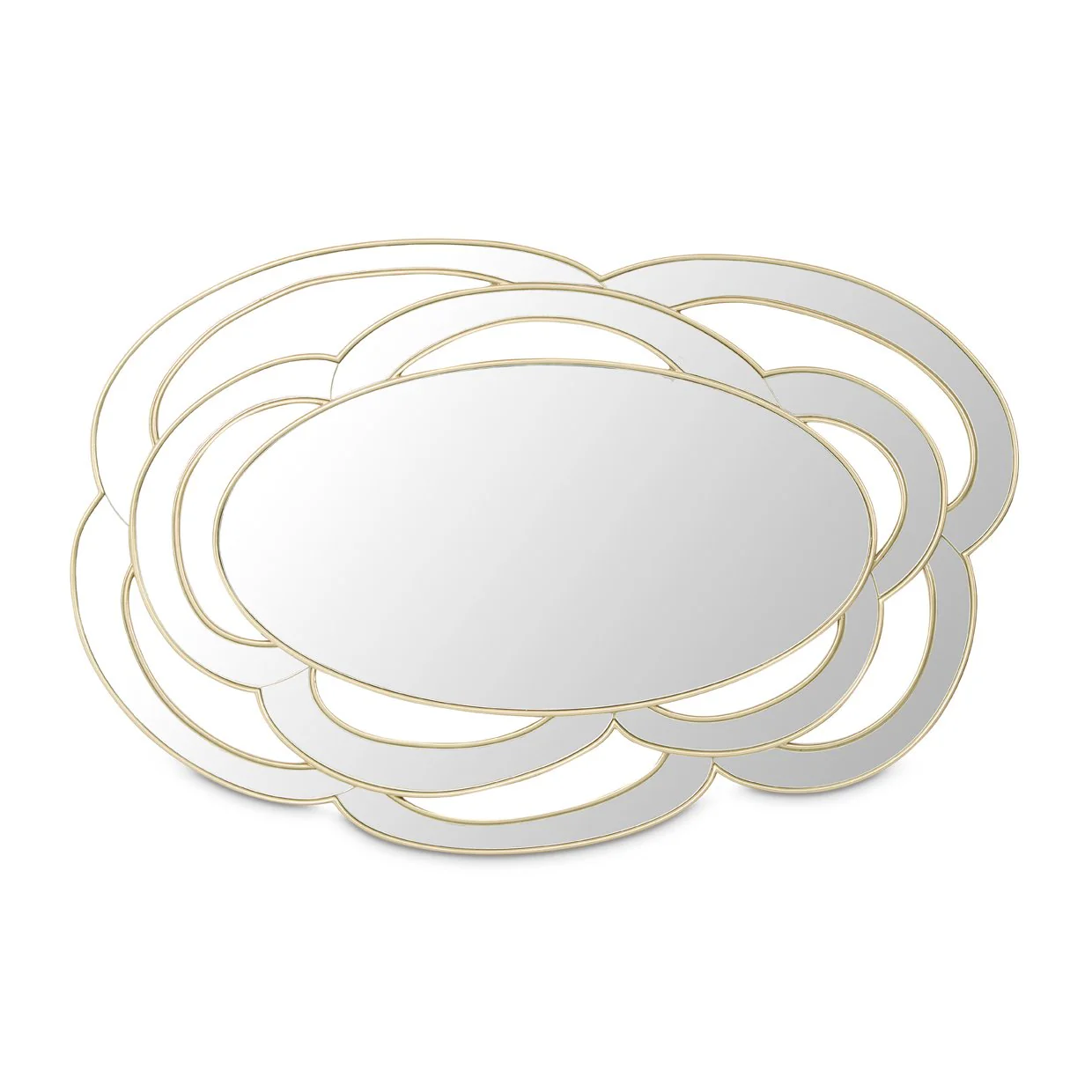Camellia Field Wall Mirror - Antique Gold - Image 3