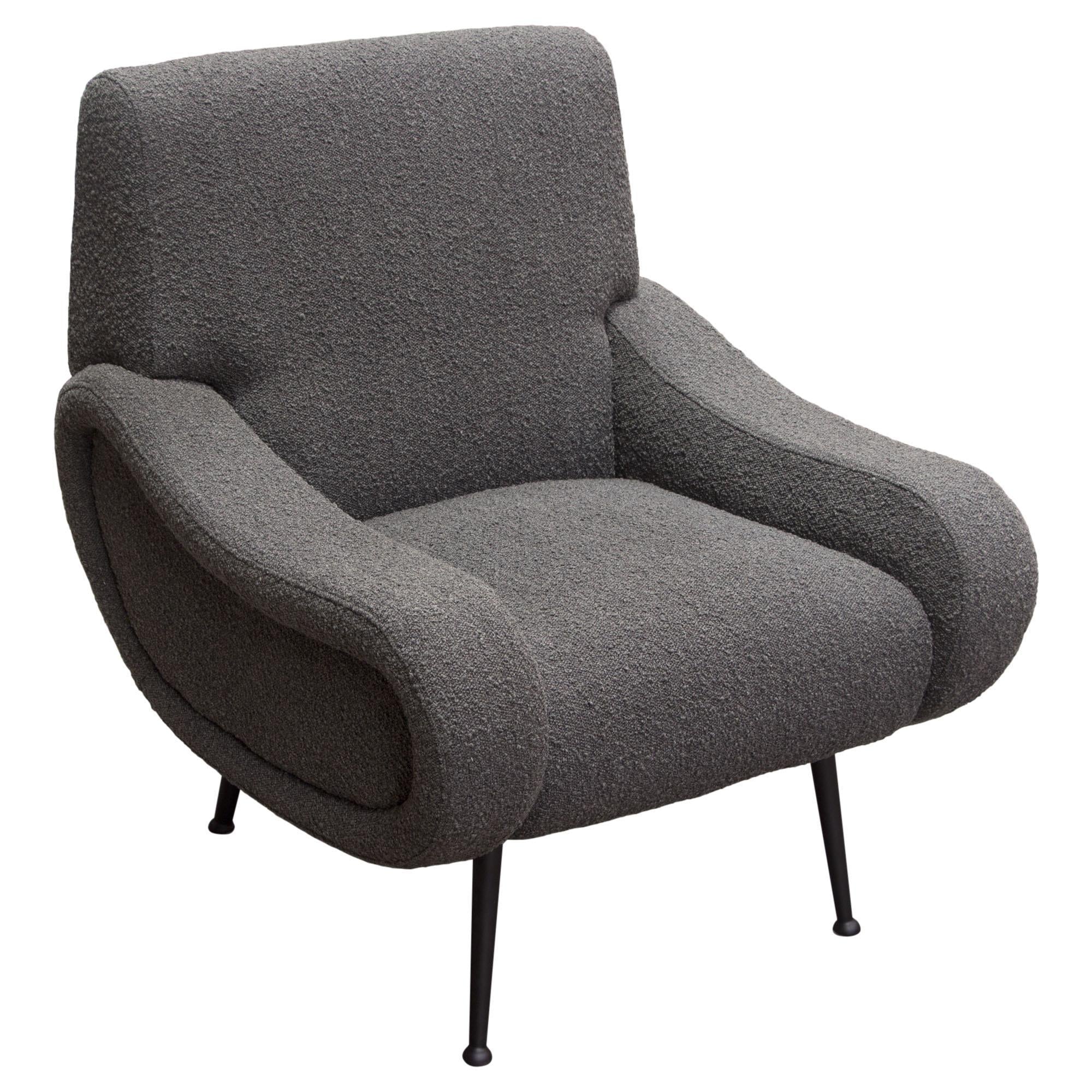 Cameron Accent Chair in Chair Boucle Textured Fabric w/ Black Leg by Diamond Sofa - Image 4