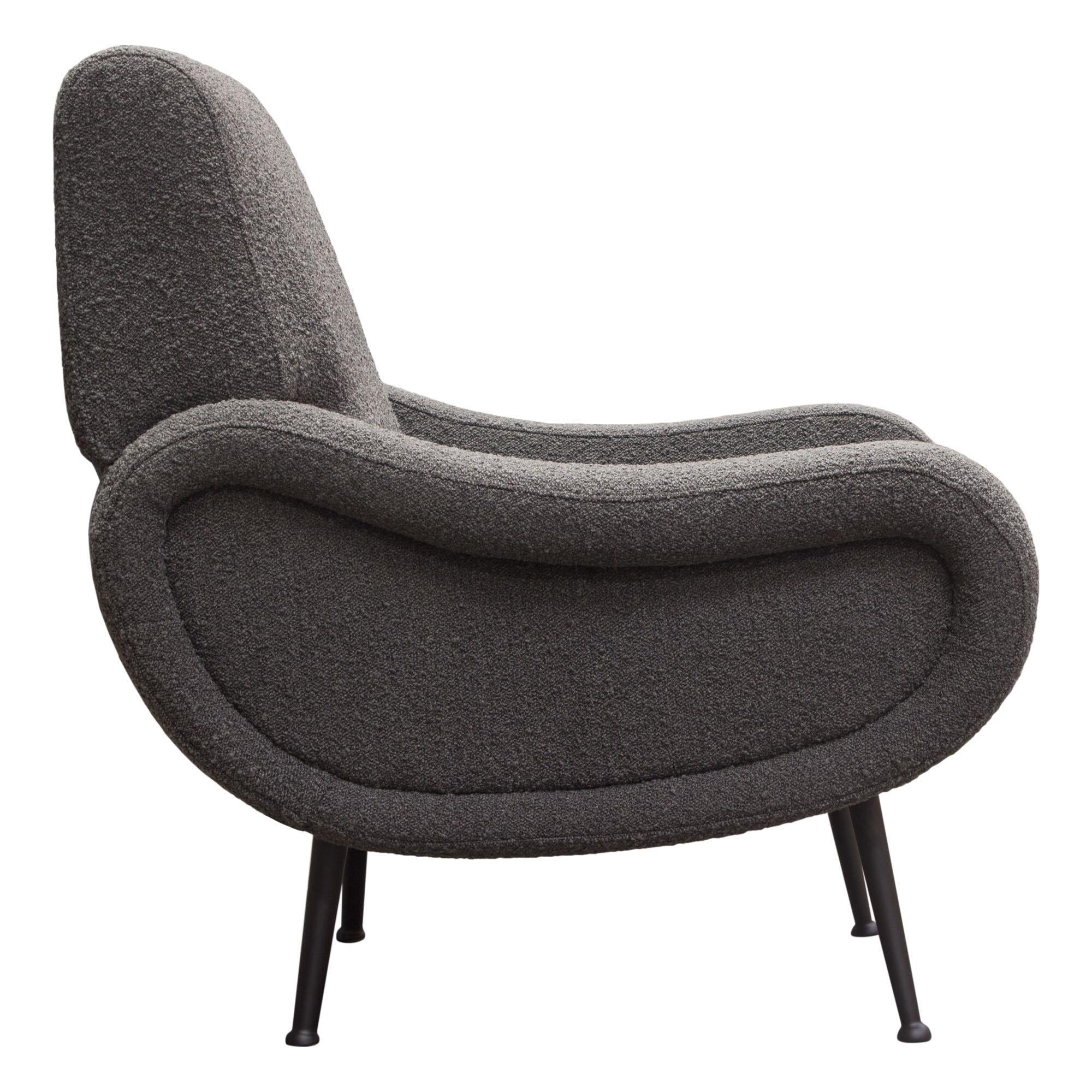 Cameron Accent Chair in Chair Boucle Textured Fabric w/ Black Leg by Diamond Sofa - Image 5