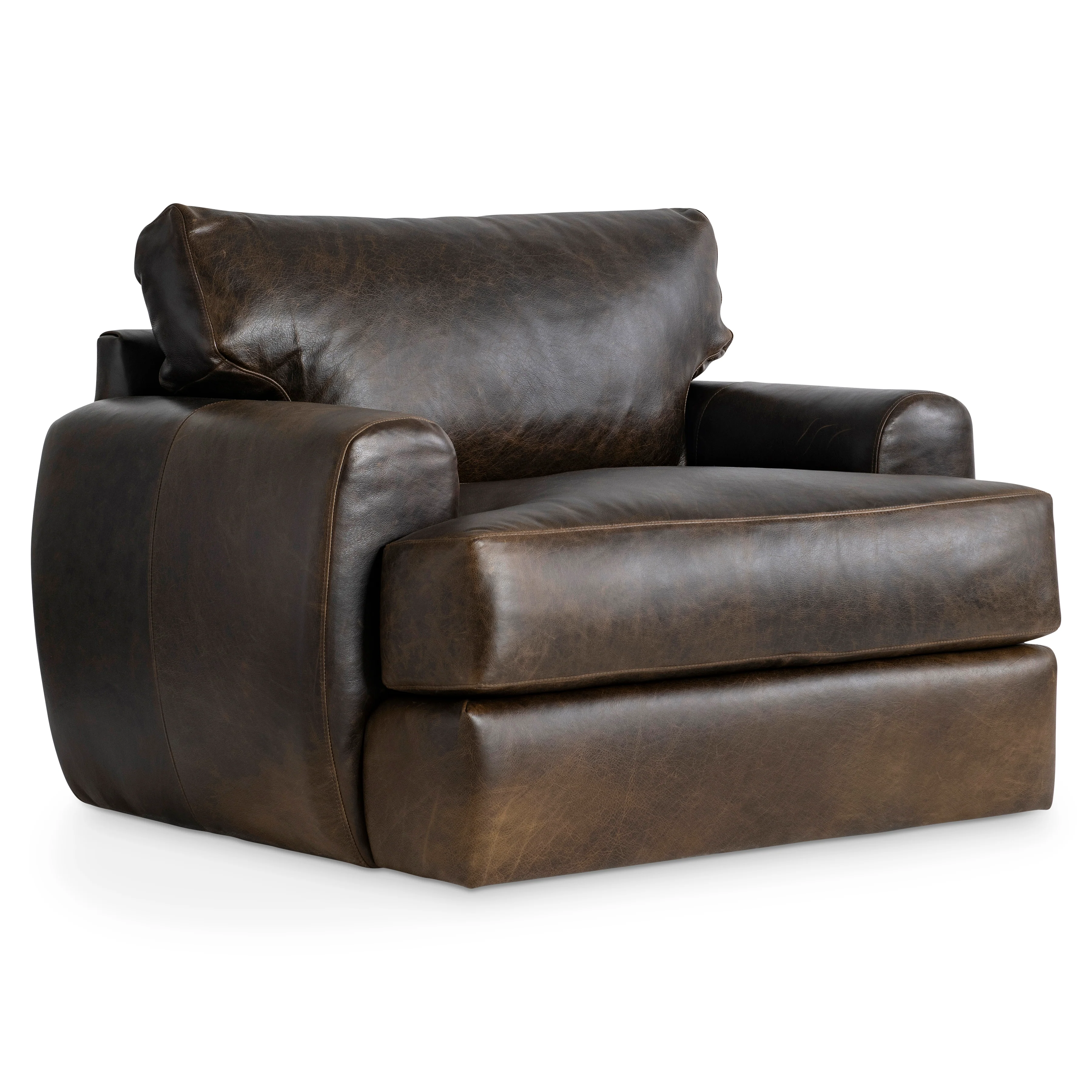Cameron Leather Swivel Chair - Image 7