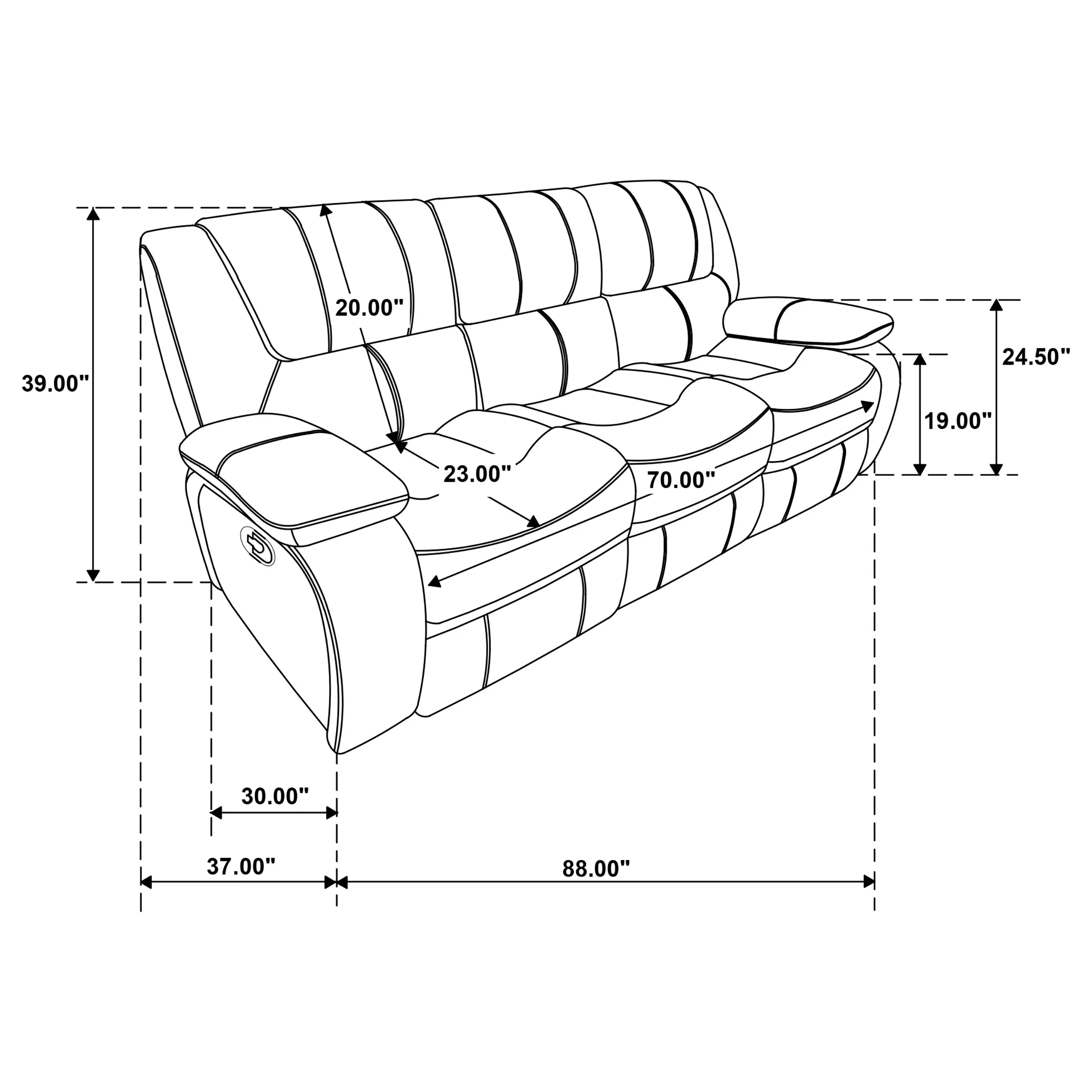 Camila Reclining Sofa Set - Image 50