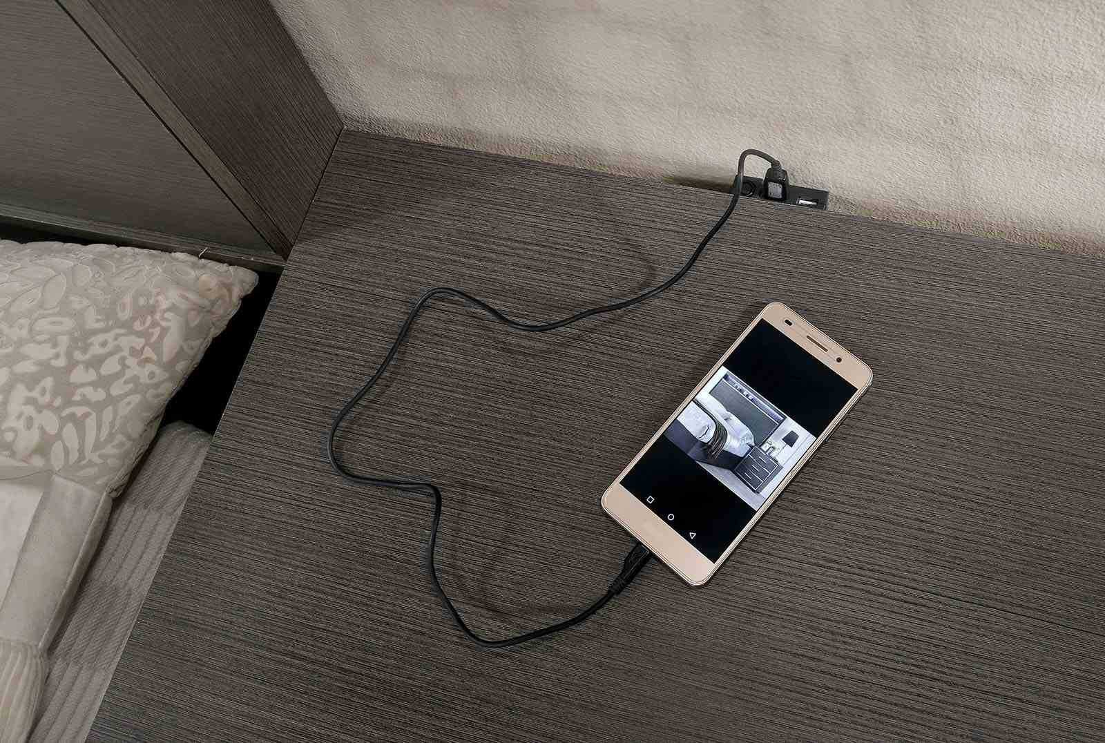 Camryn Nightstand w/ USB, Warm Gray - Image 2